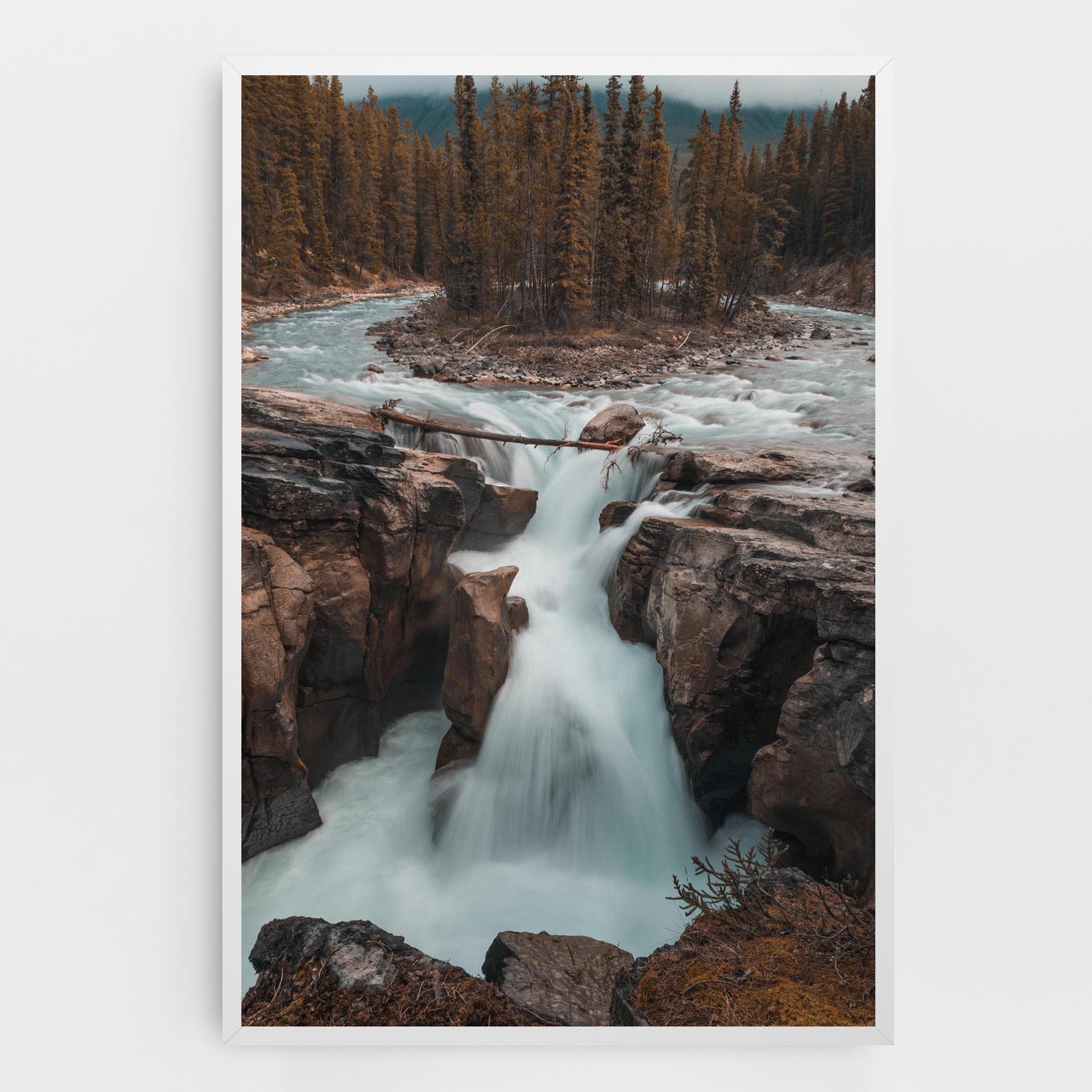 Leinwandbild Orange Trees Waterfall mockup 0