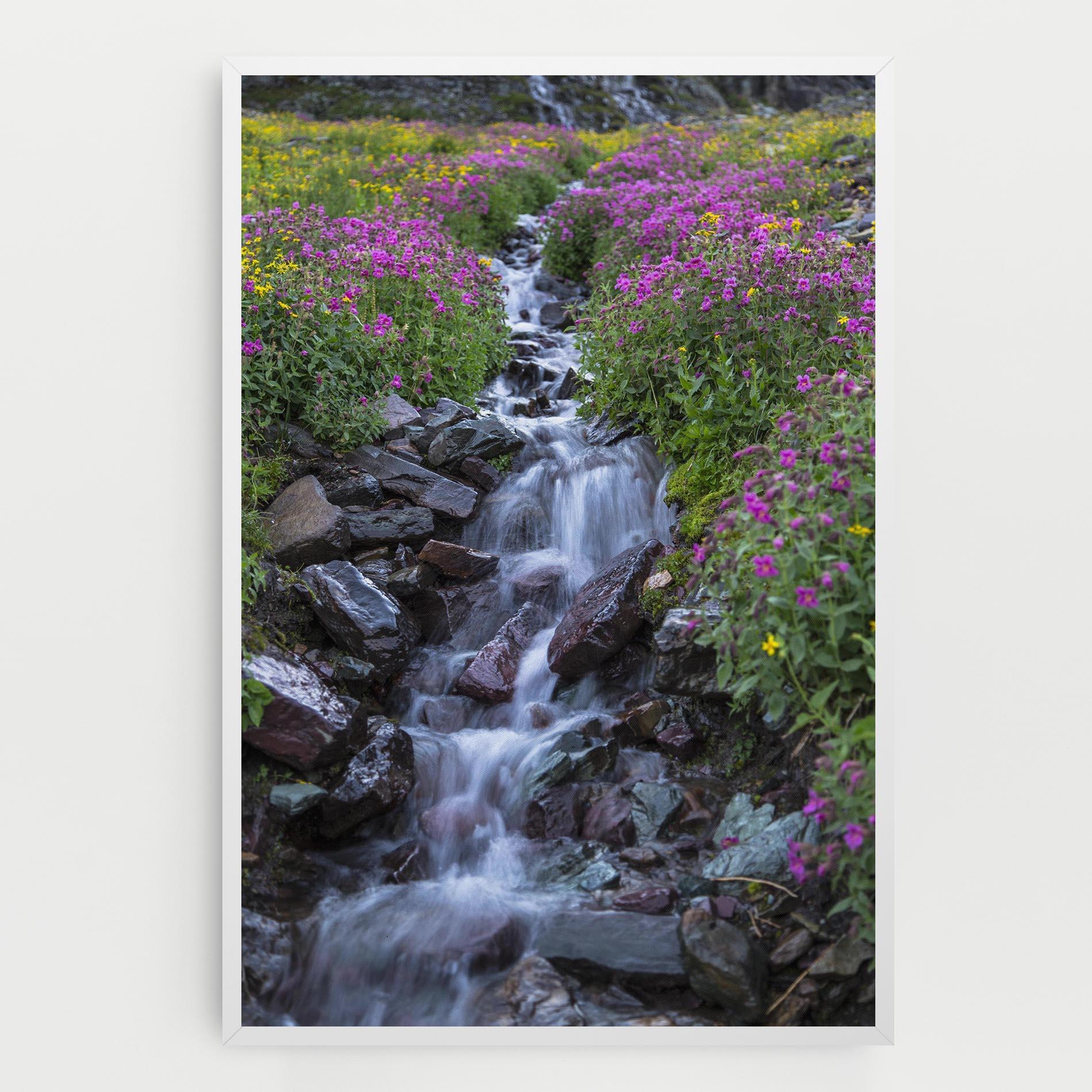 Leinwandbild Water Falling Field mockup 0