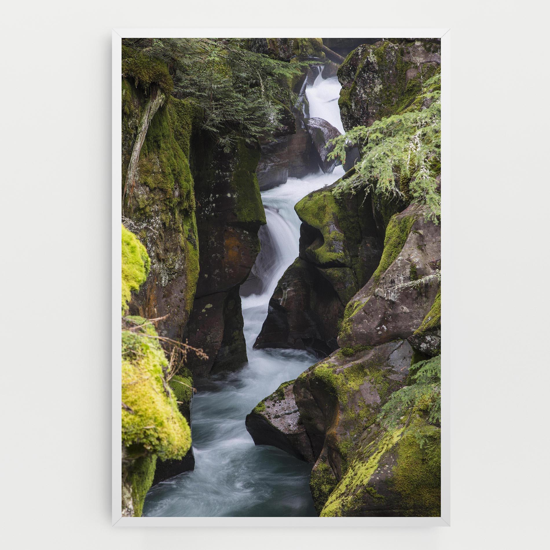 Leinwandbild Water Falling Forest mockup 0