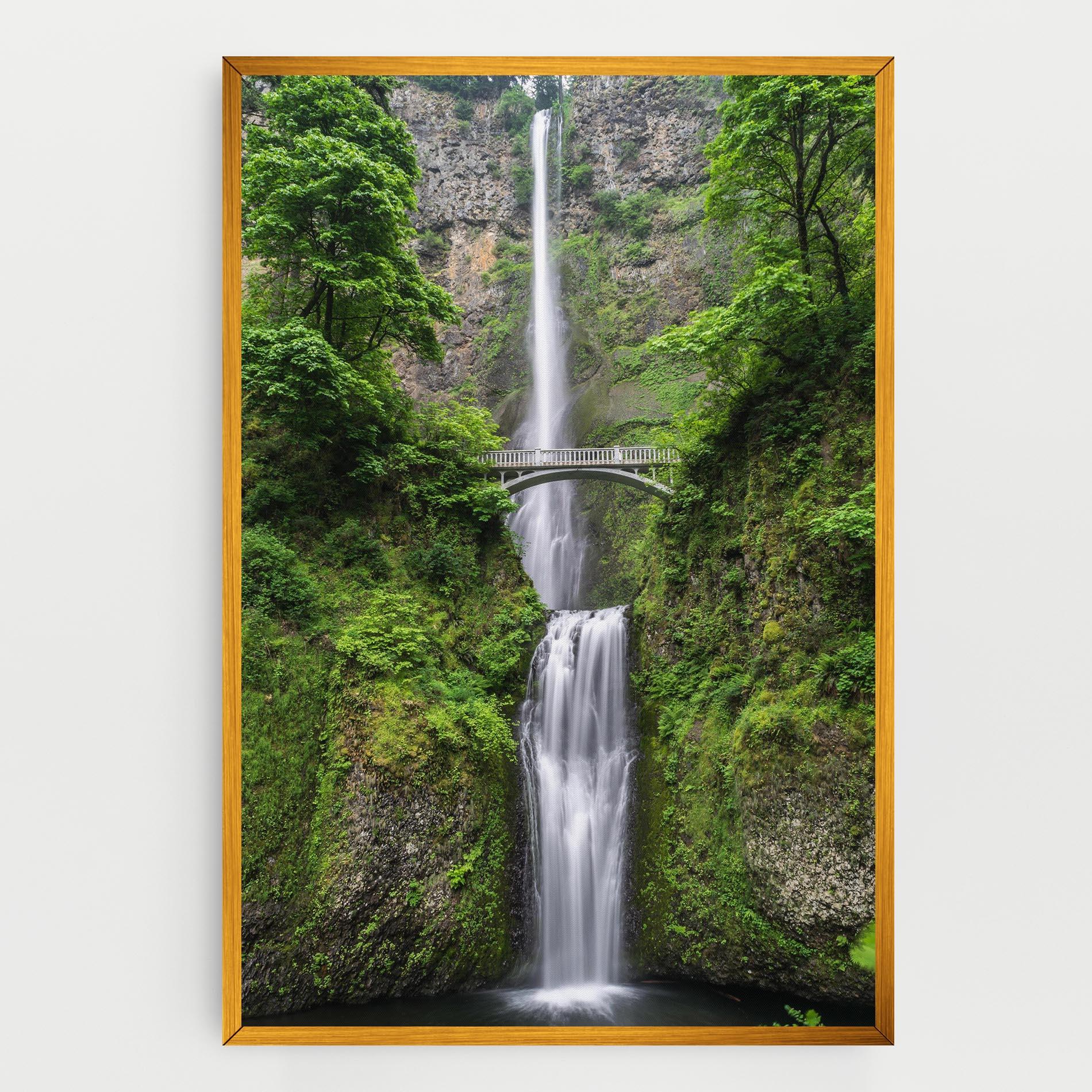 Leinwandbild Green Leaves Bridge View mockup 0