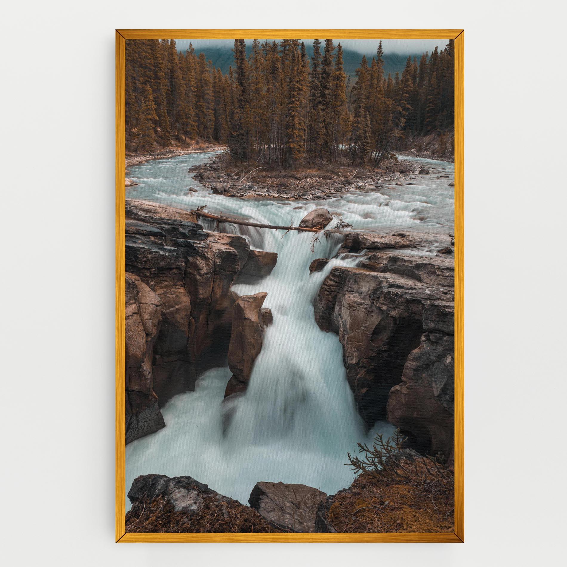 Leinwandbild Orange Trees Waterfall mockup 0