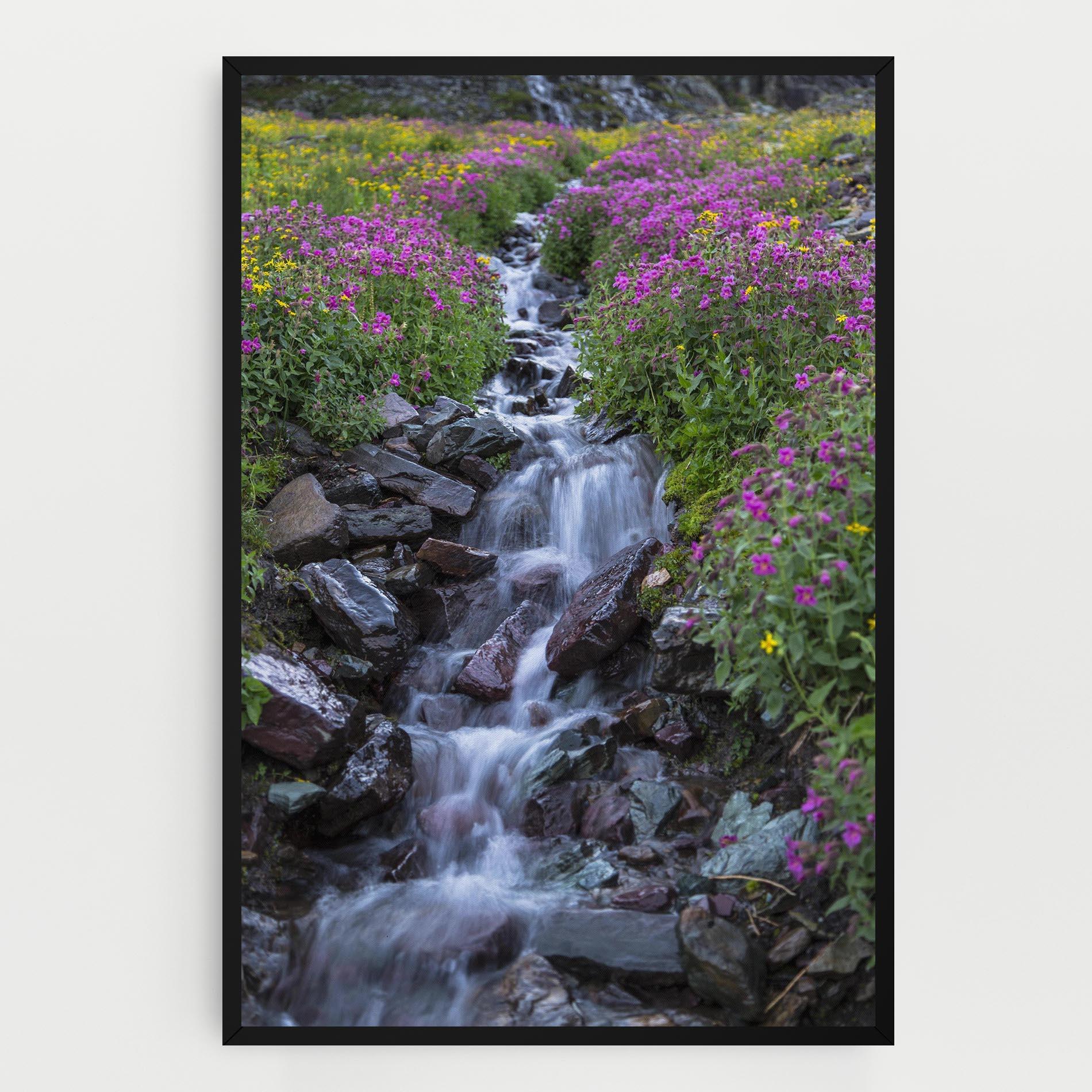 Leinwandbild Water Falling Field mockup 0