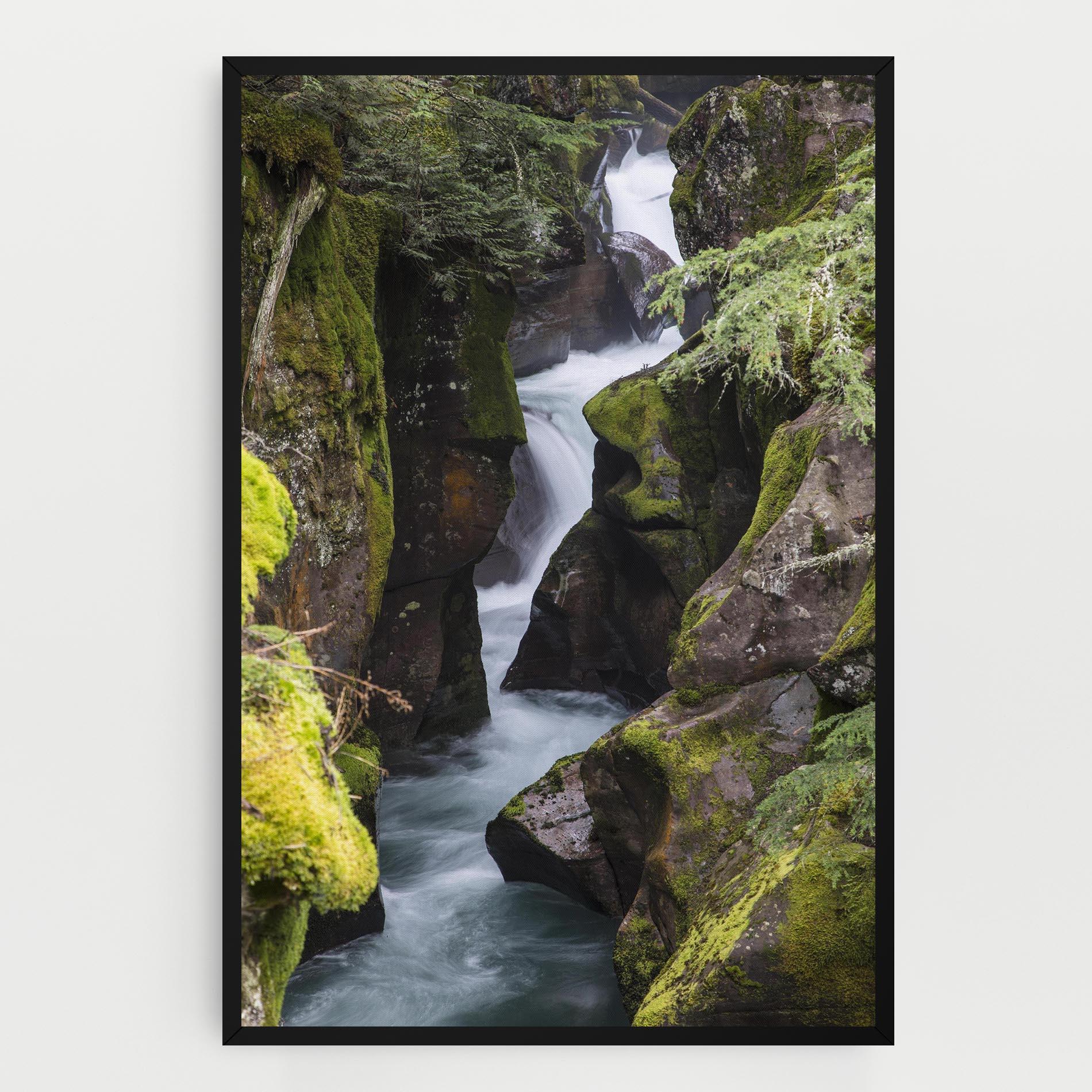 Leinwandbild Water Falling Forest mockup 0