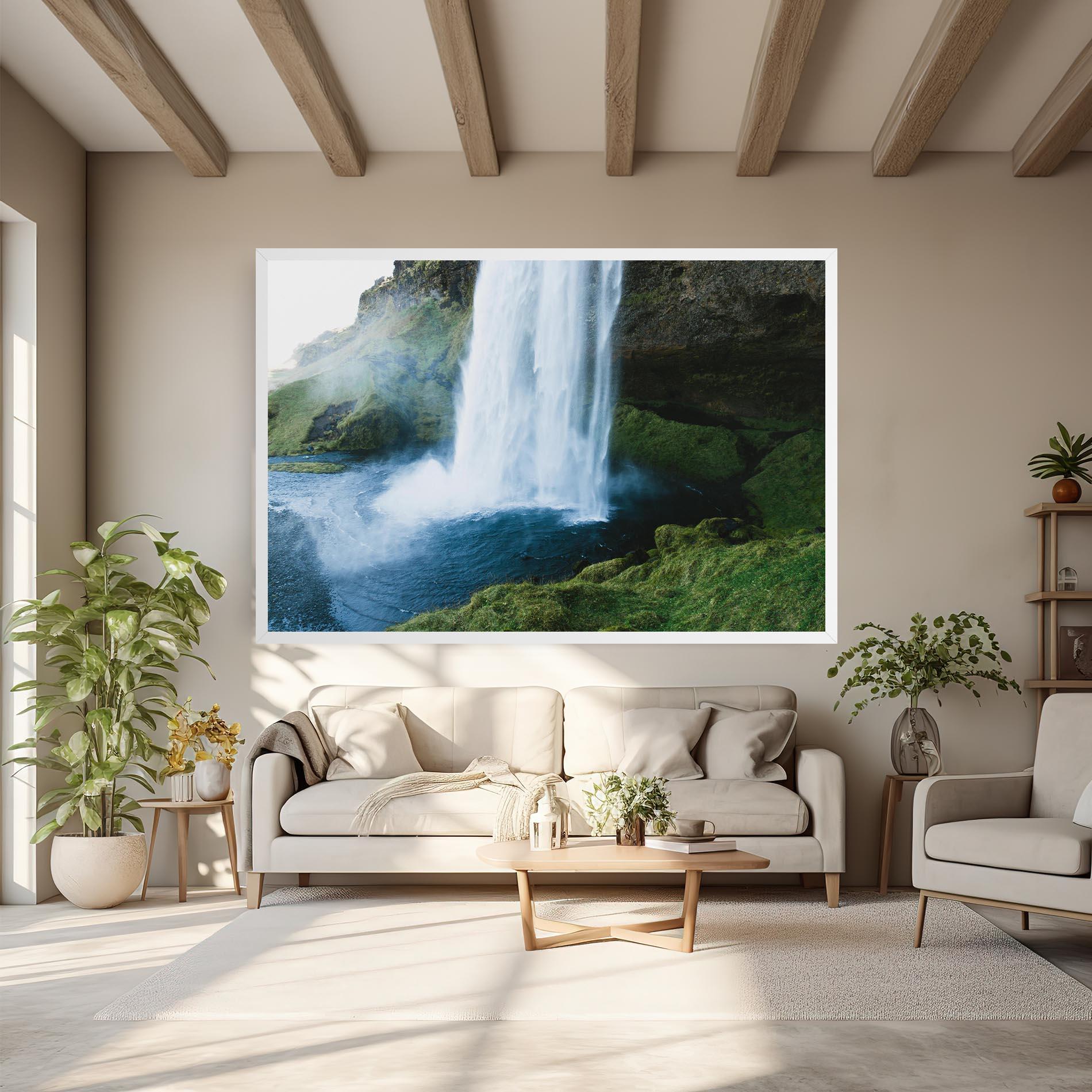 Leinwandbild Majestic Waterfall mockup 6