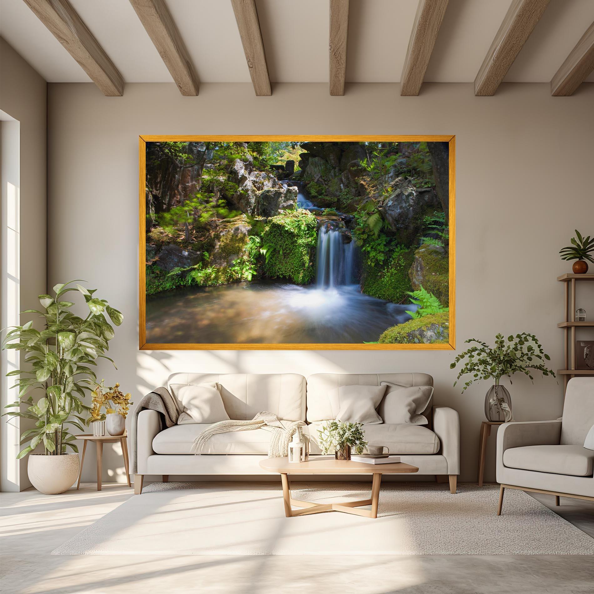 Leinwandbild Jungle View Waterfall mockup 6