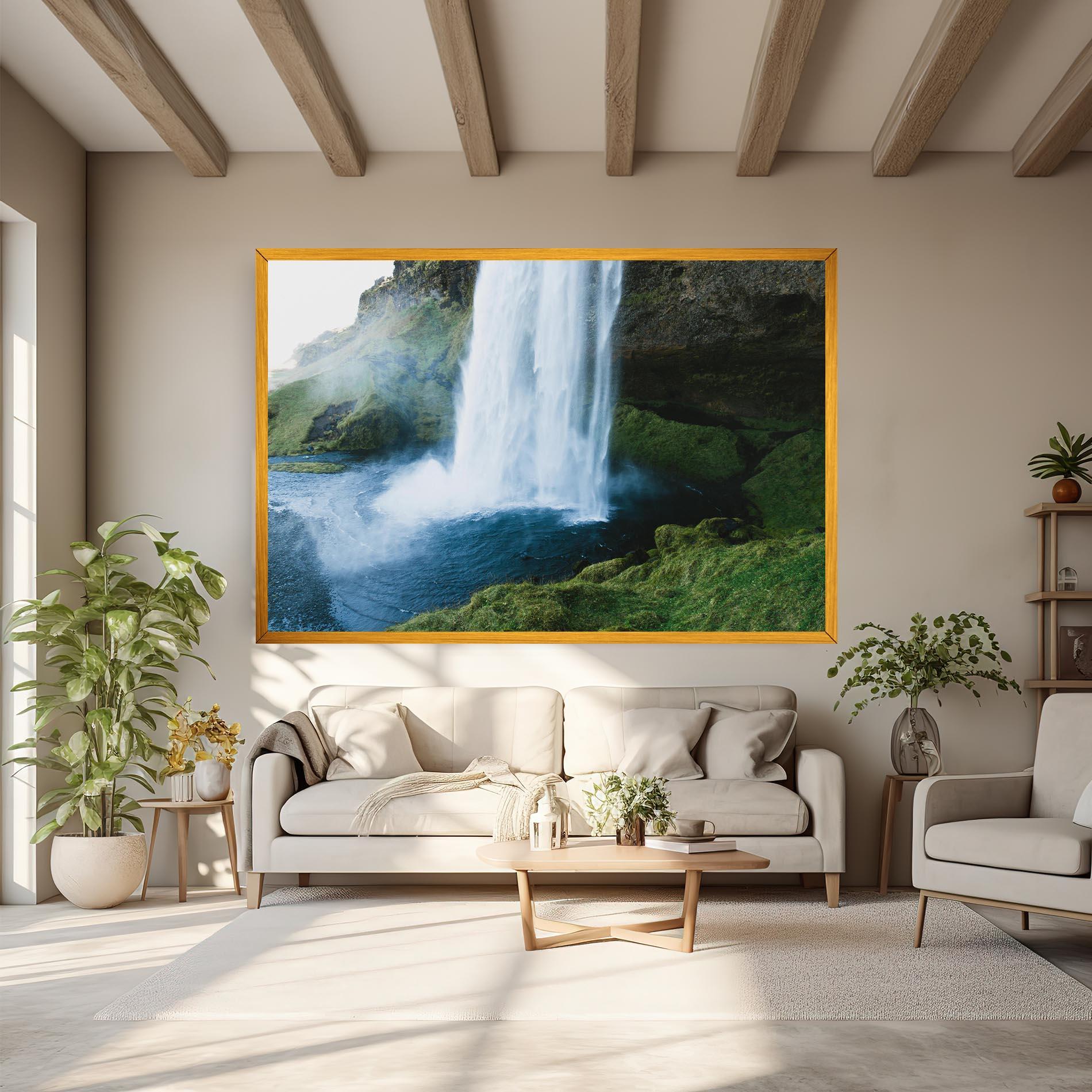 Leinwandbild Majestic Waterfall mockup 6