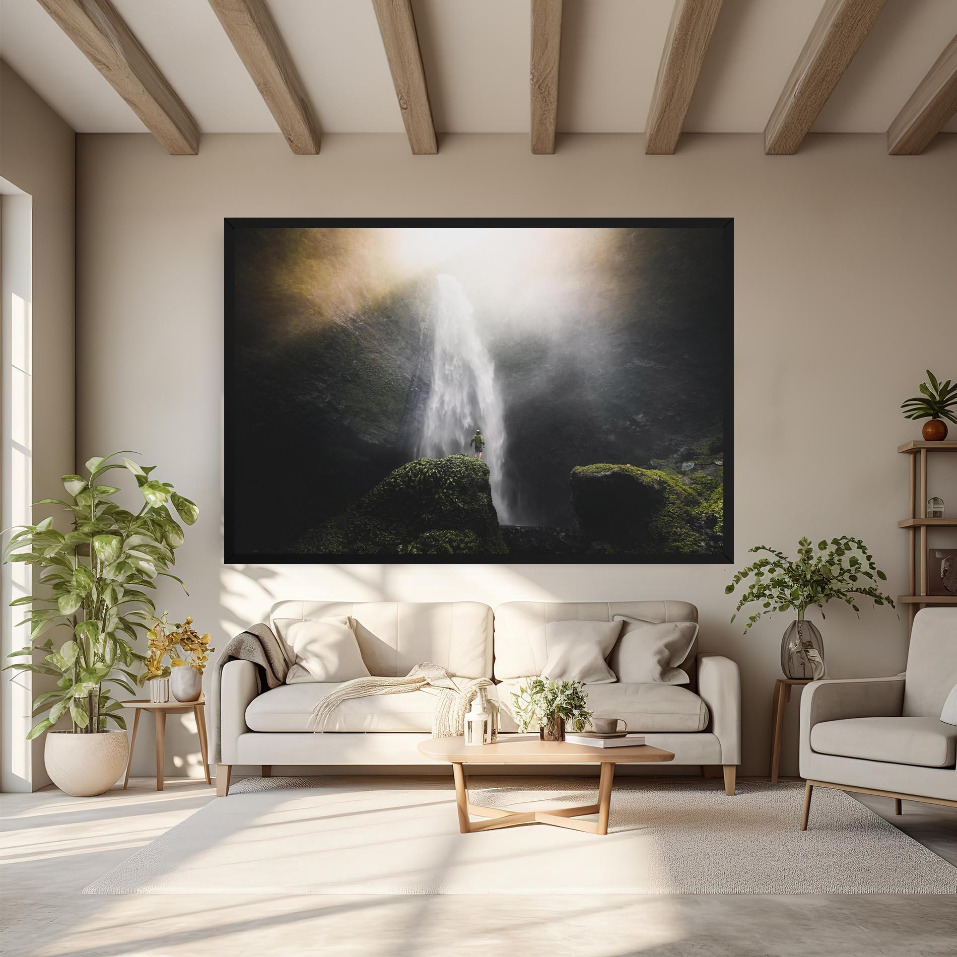 Leinwandbild Green Man Waterfall mockup 6