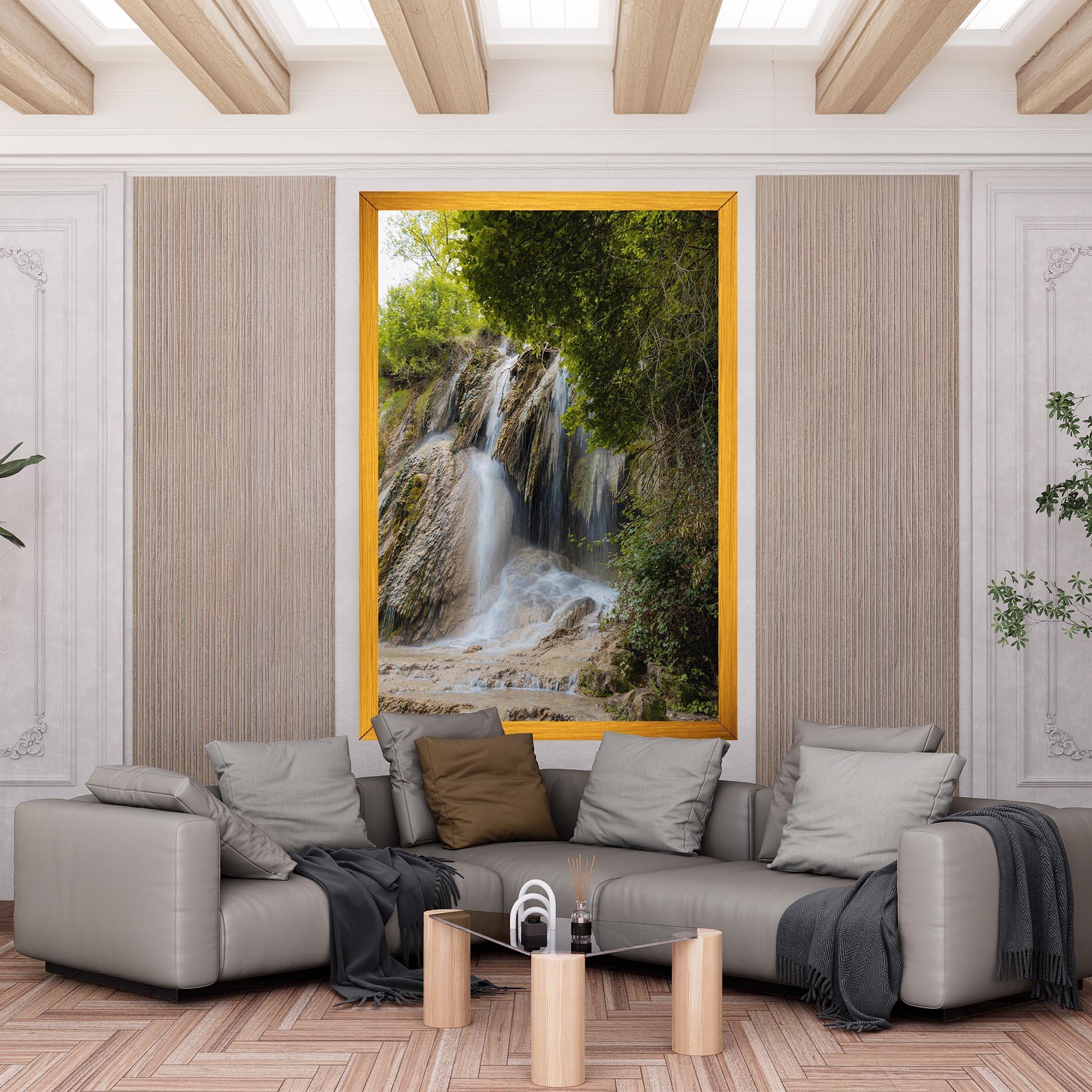 Leinwandbild Forest Waterfall View mockup 6