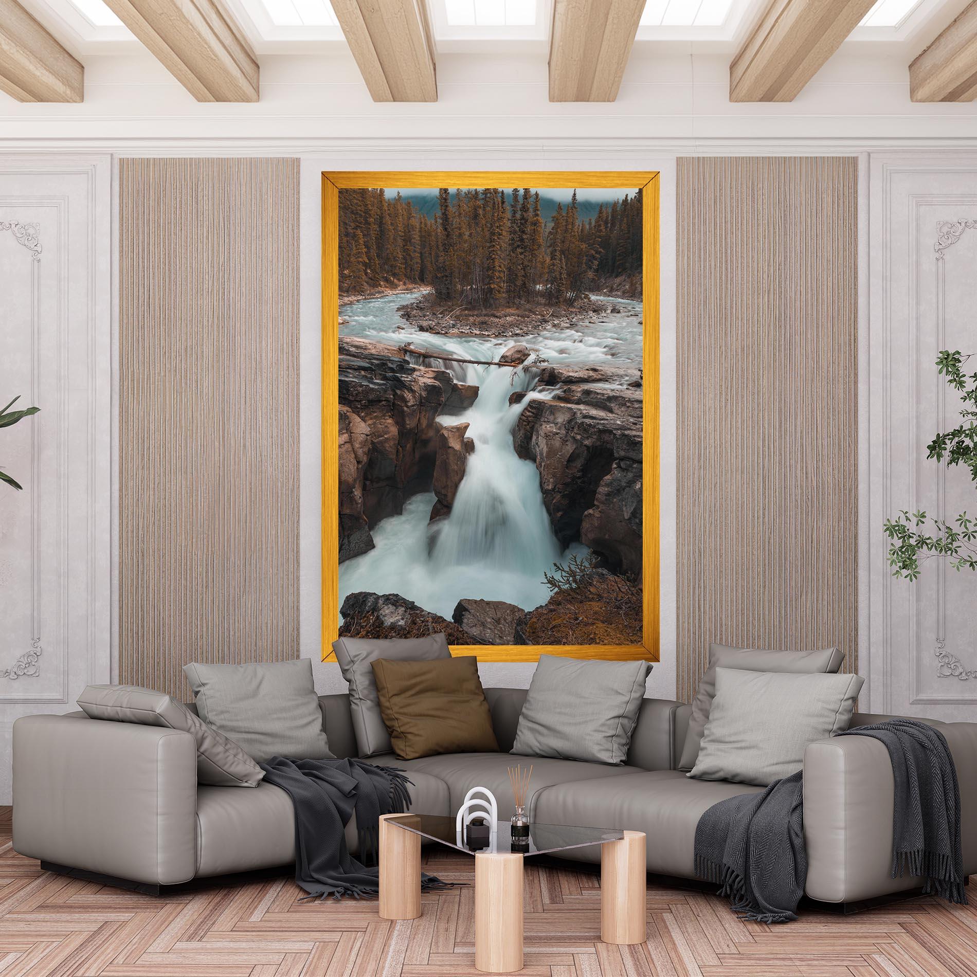 Leinwandbild Orange Trees Waterfall mockup 6
