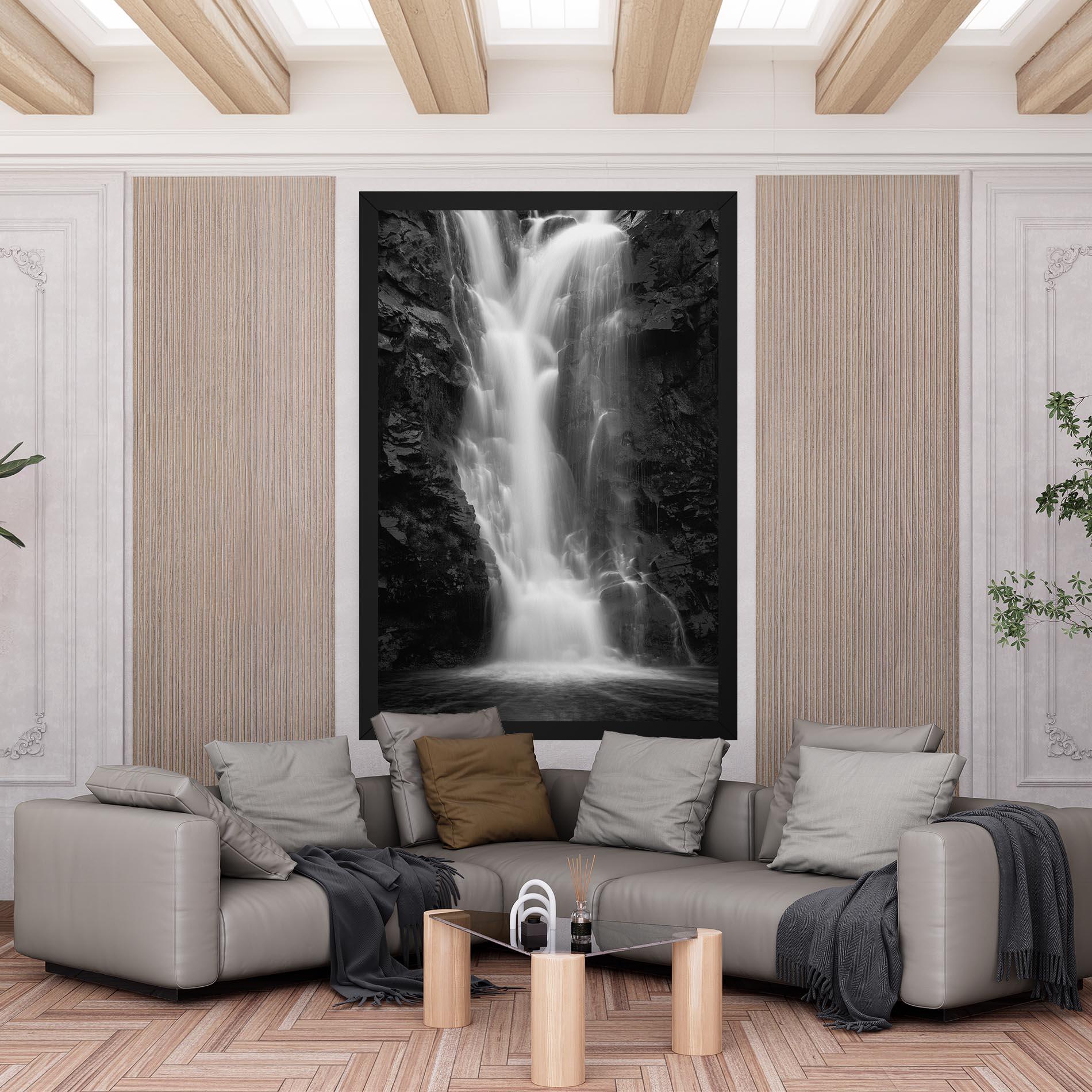 Leinwandbild Black Rock Waterfall View mockup 6