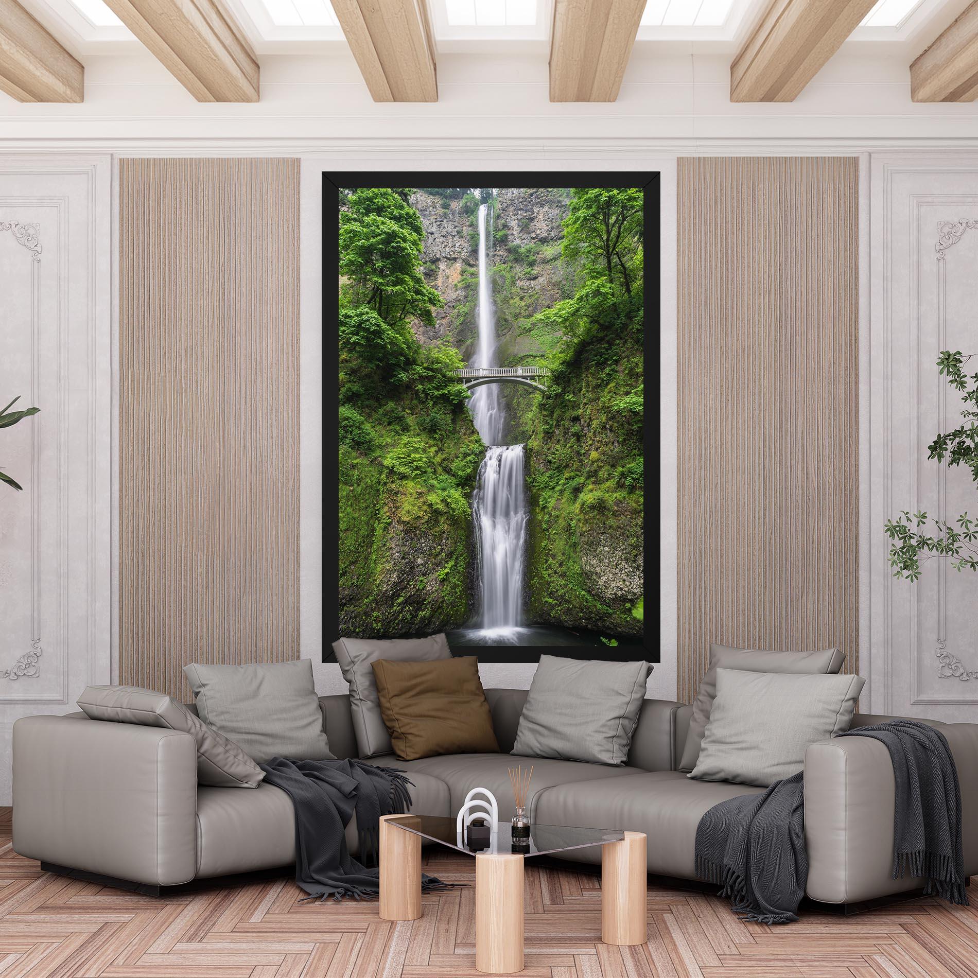 Leinwandbild Green Leaves Bridge View mockup 6