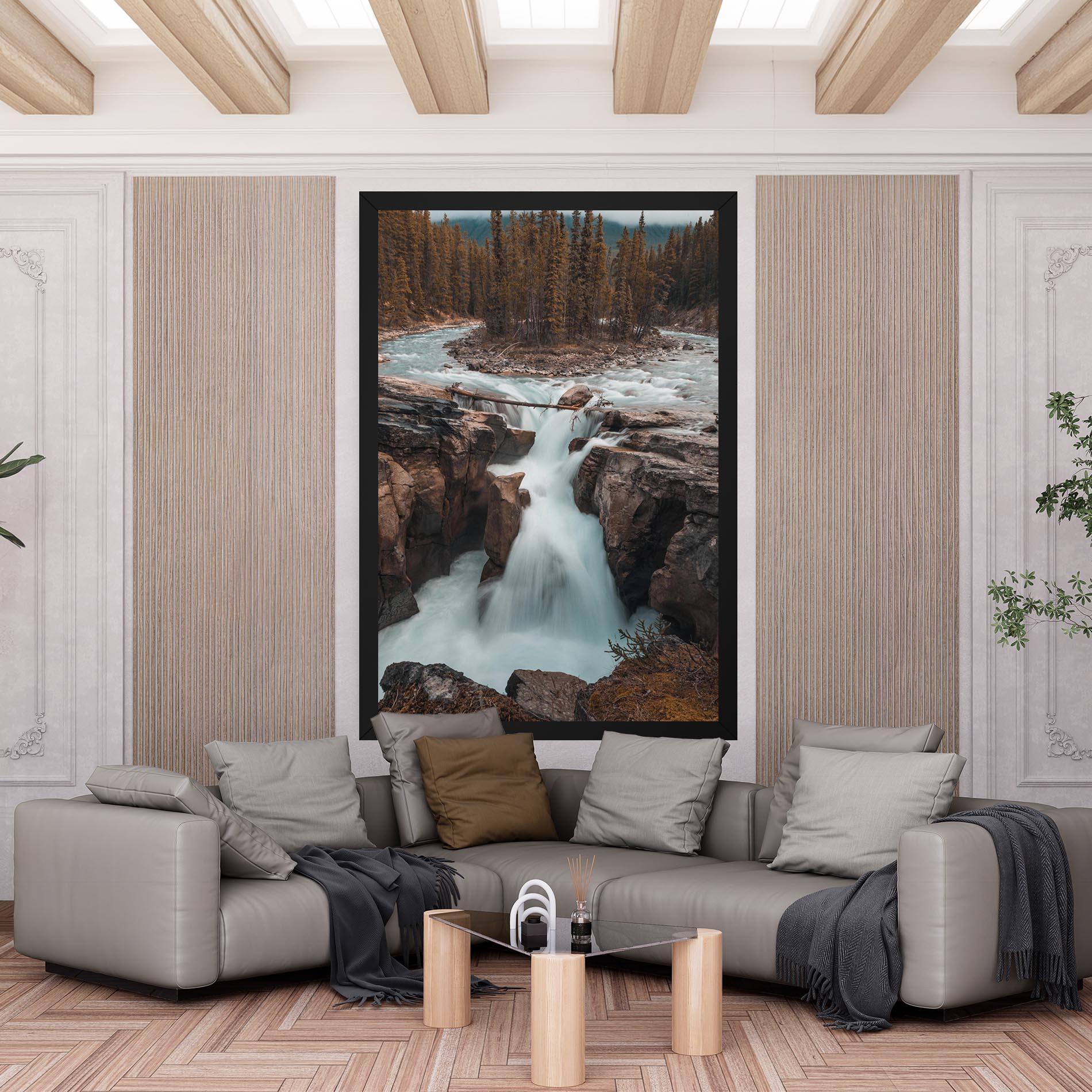 Leinwandbild Orange Trees Waterfall mockup 6