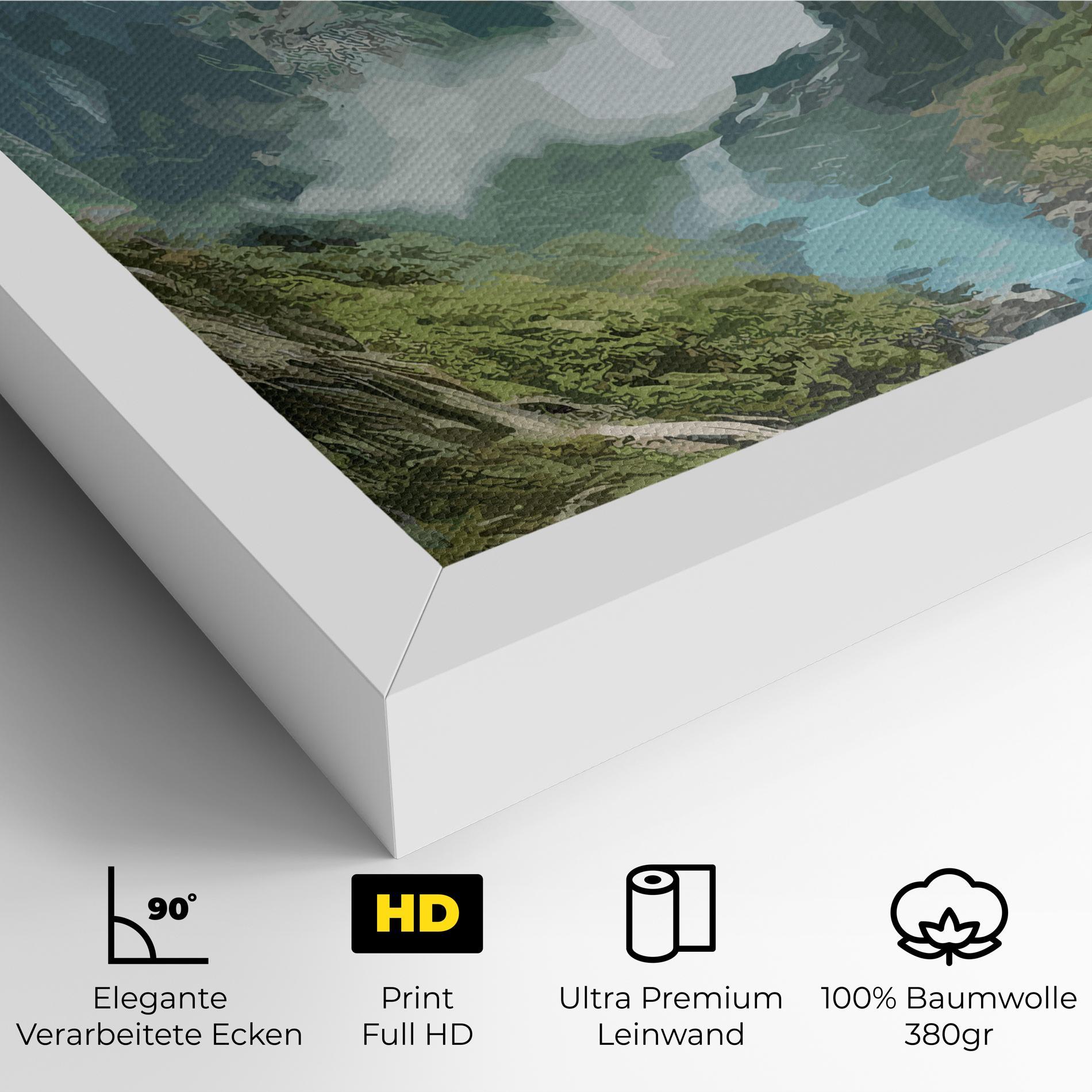 Leinwandbild Amazing Waterfall mockup 4