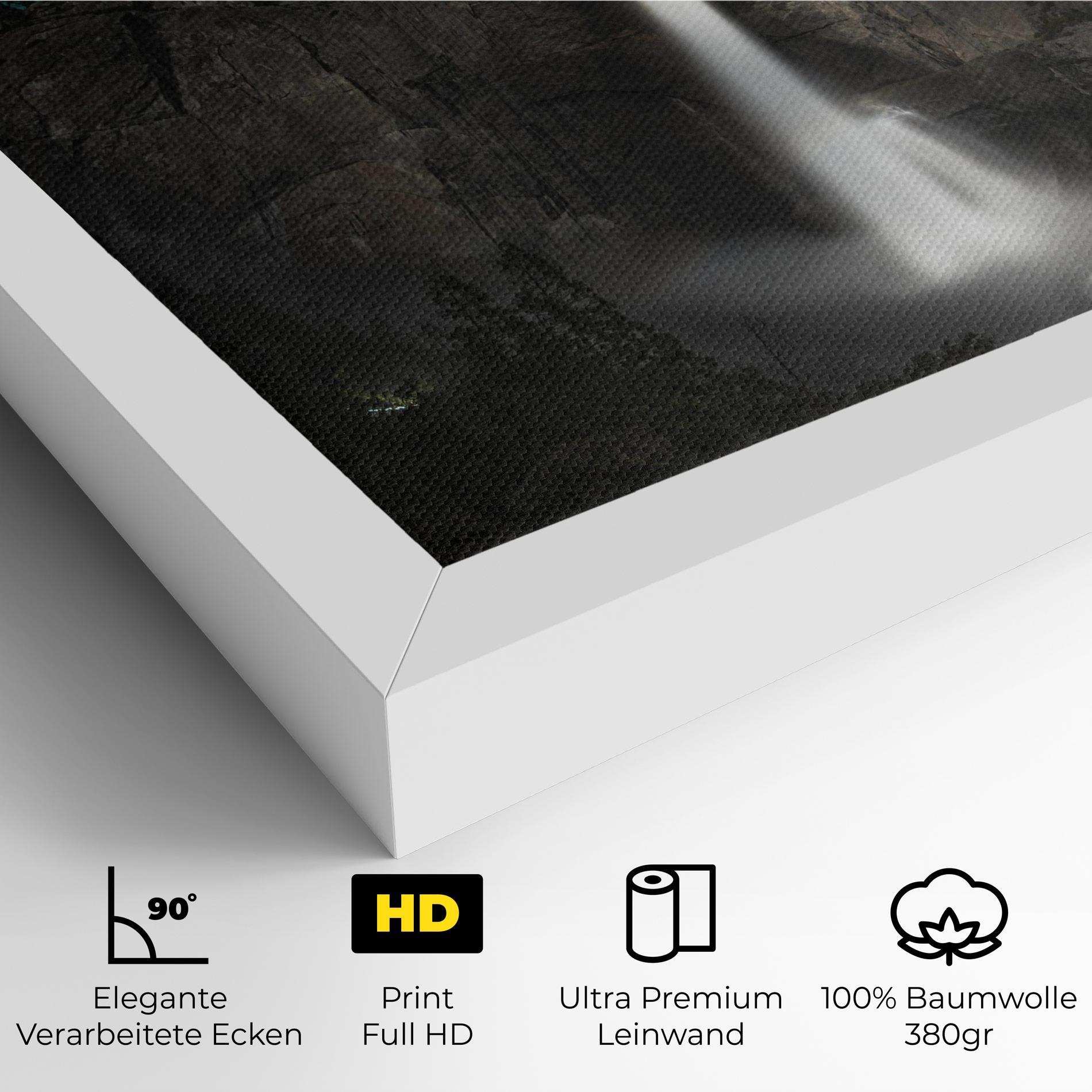 Leinwandbild Dark Blue Sky Waterfall mockup 4