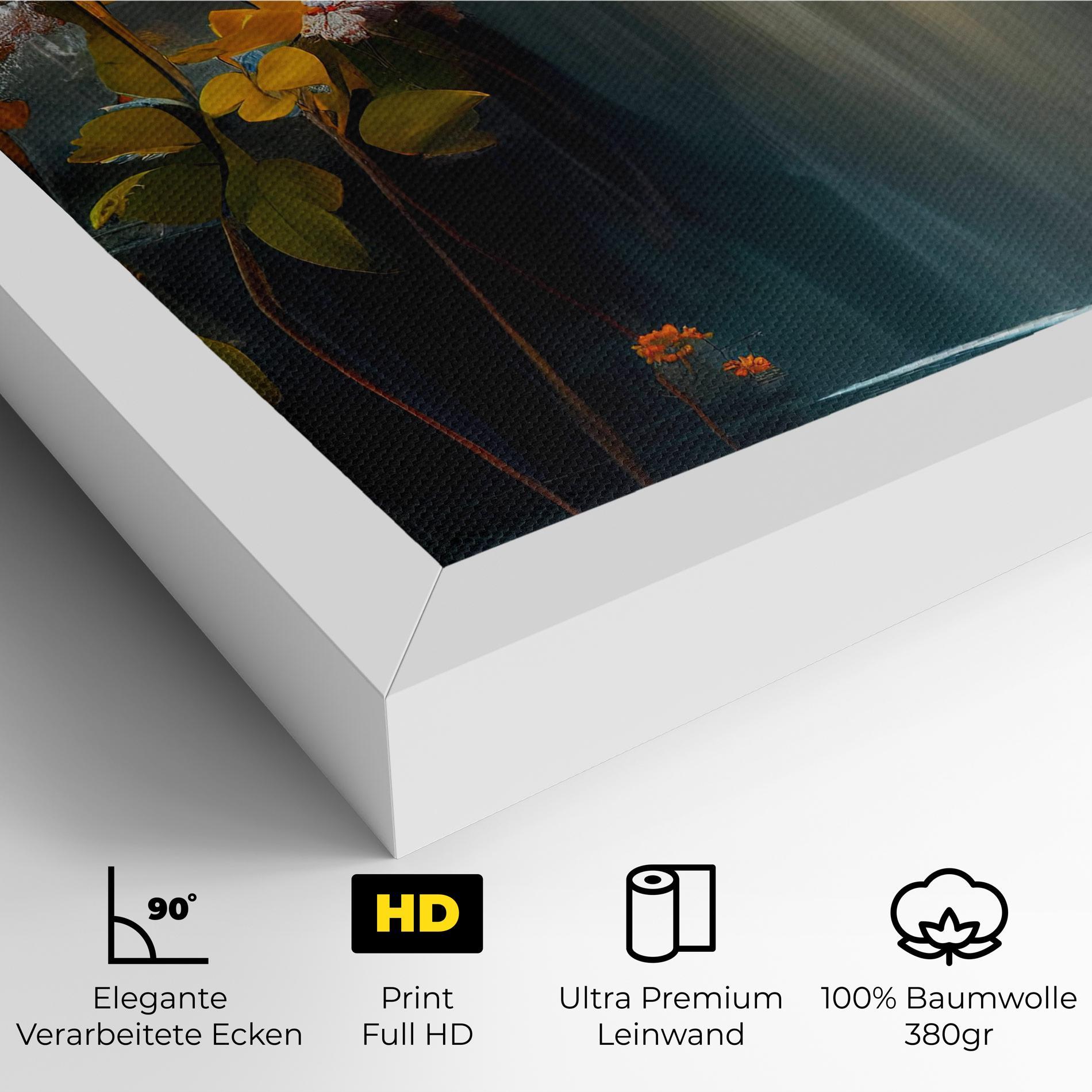 Leinwandbild Flowers Waterfall mockup 4