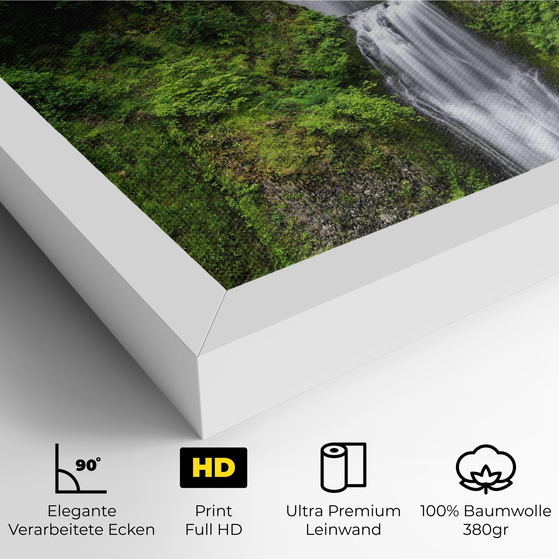 Leinwandbild Green Leaves Bridge View mockup 4