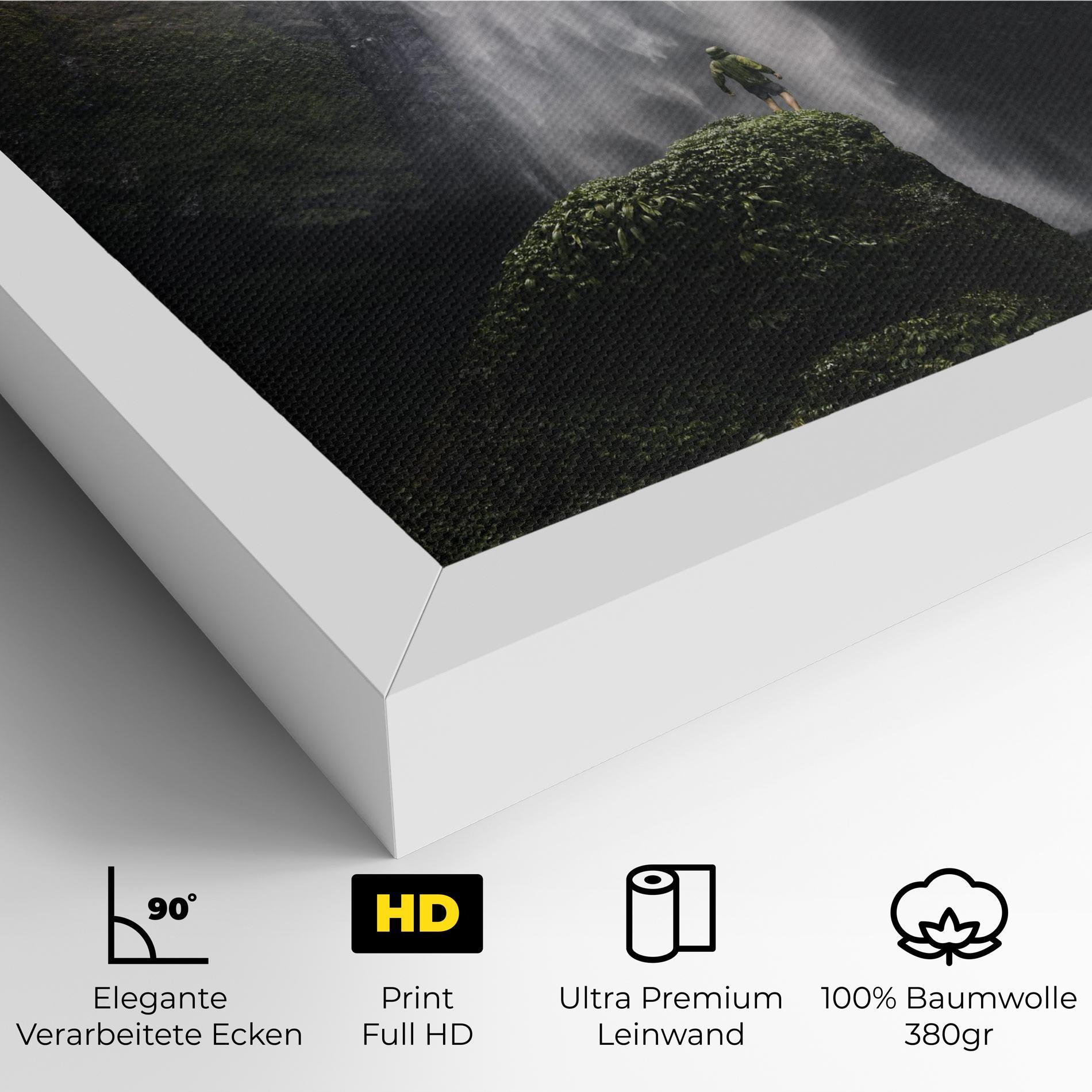 Leinwandbild Green Man Waterfall mockup 4