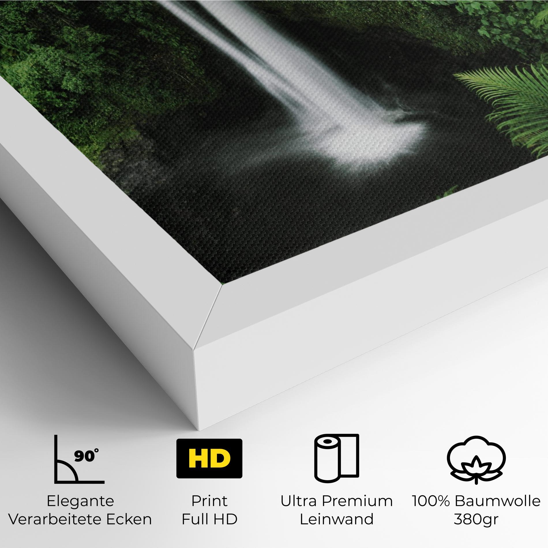 Leinwandbild Green Nature Waterfall mockup 4