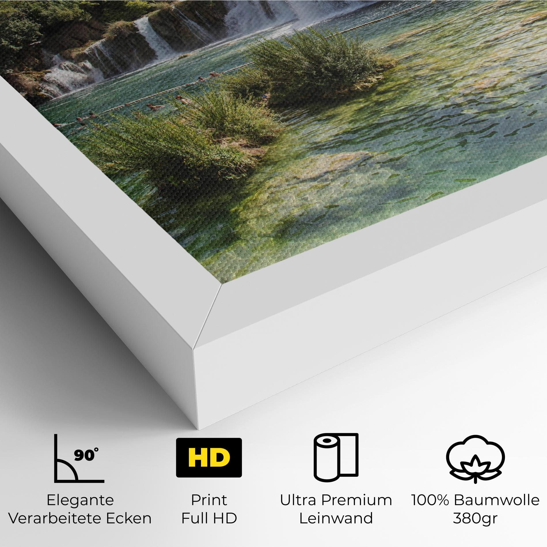 Leinwandbild Green Waterfall mockup 4