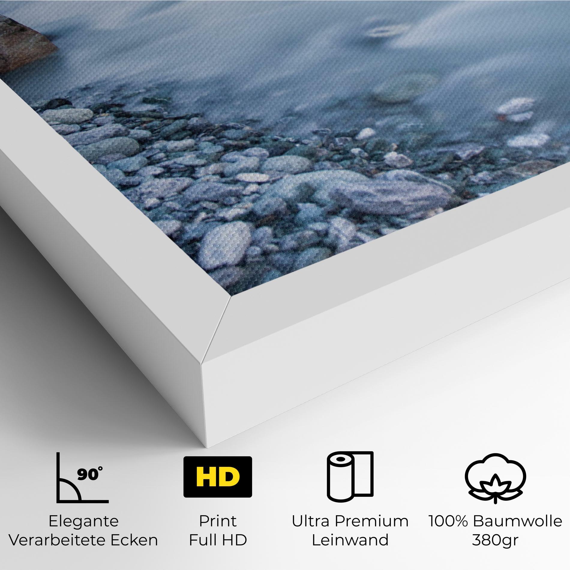 Leinwandbild Grey Water Falling mockup 4