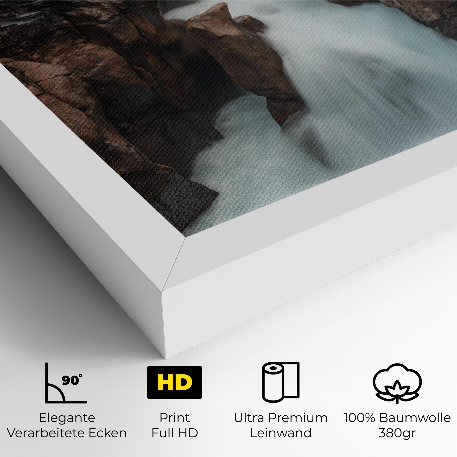 Leinwandbild Orange Trees Waterfall mockup 4