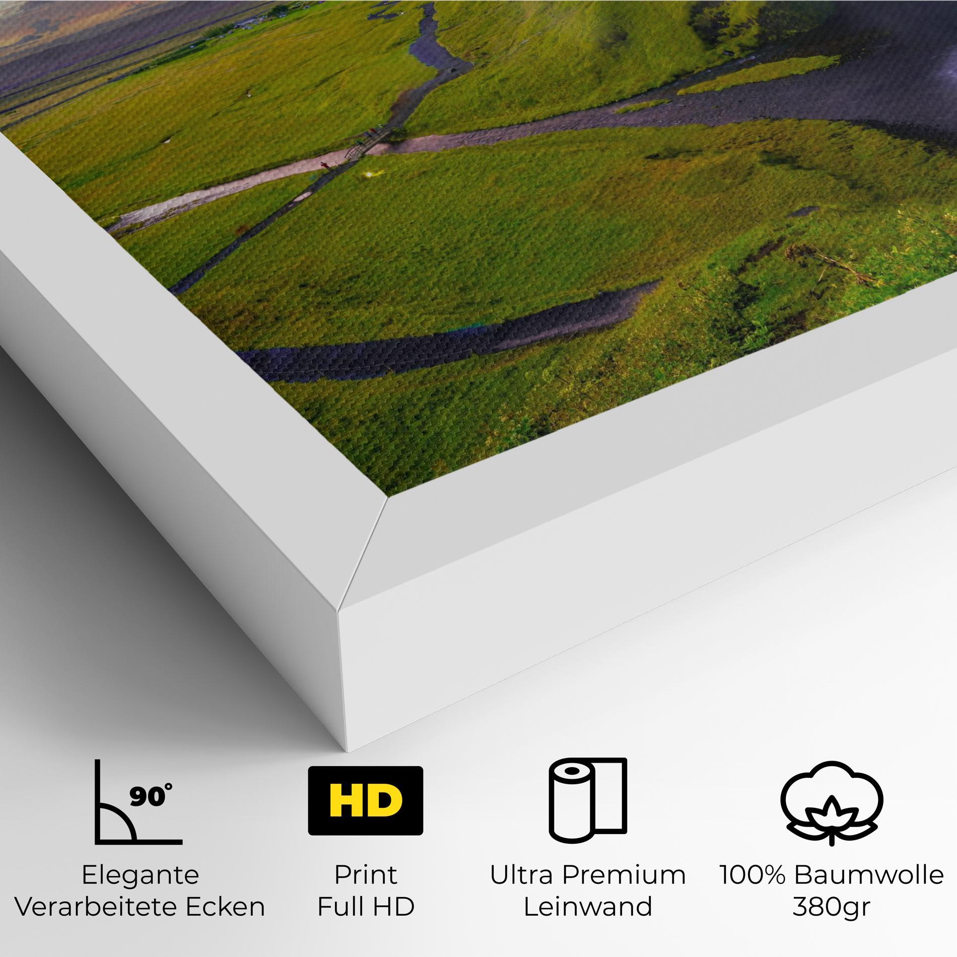 Leinwandbild Pink Wky Waterfall mockup 4