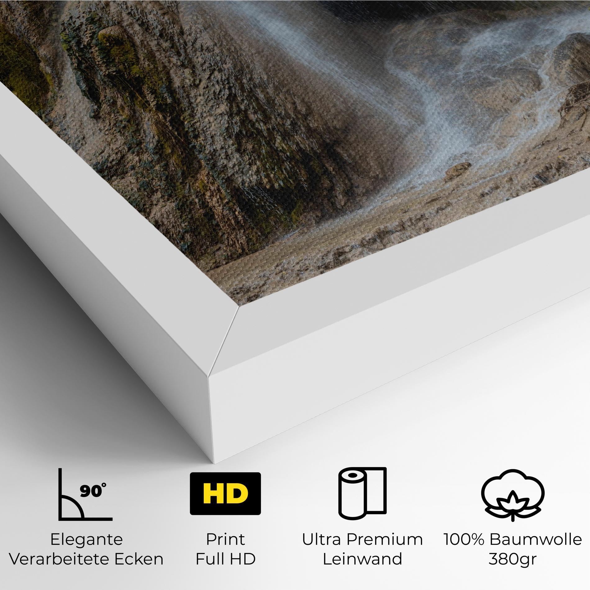 Leinwandbild Pretty Waterfall Forest mockup 4