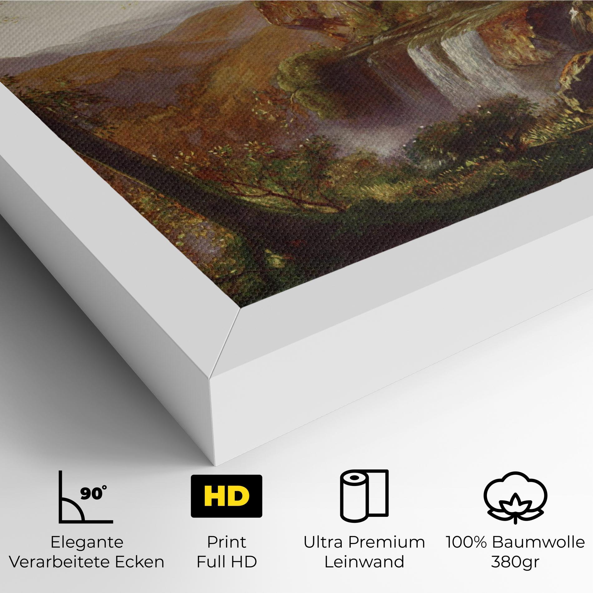Leinwandbild Waterfall Painting mockup 4
