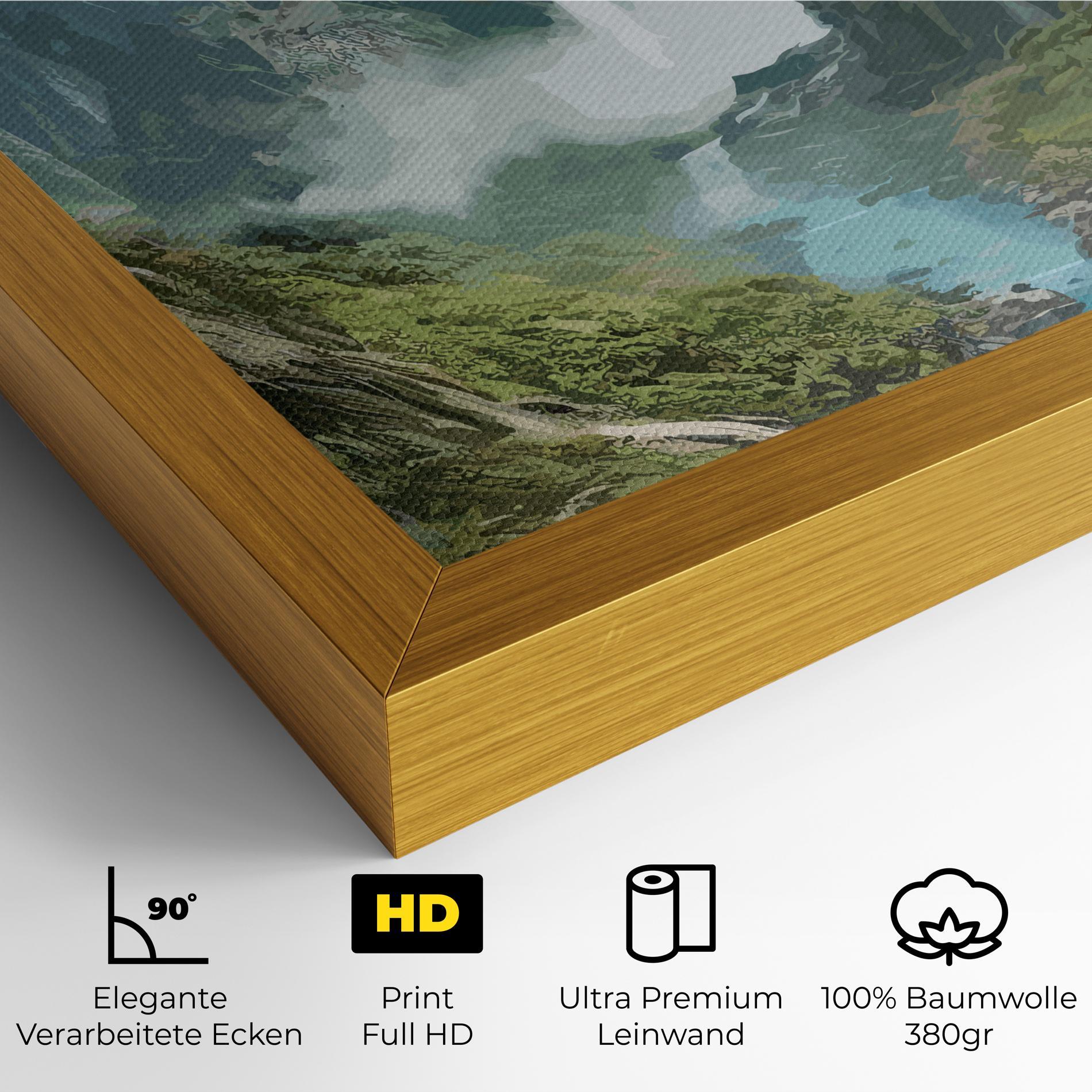 Leinwandbild Amazing Waterfall mockup 4