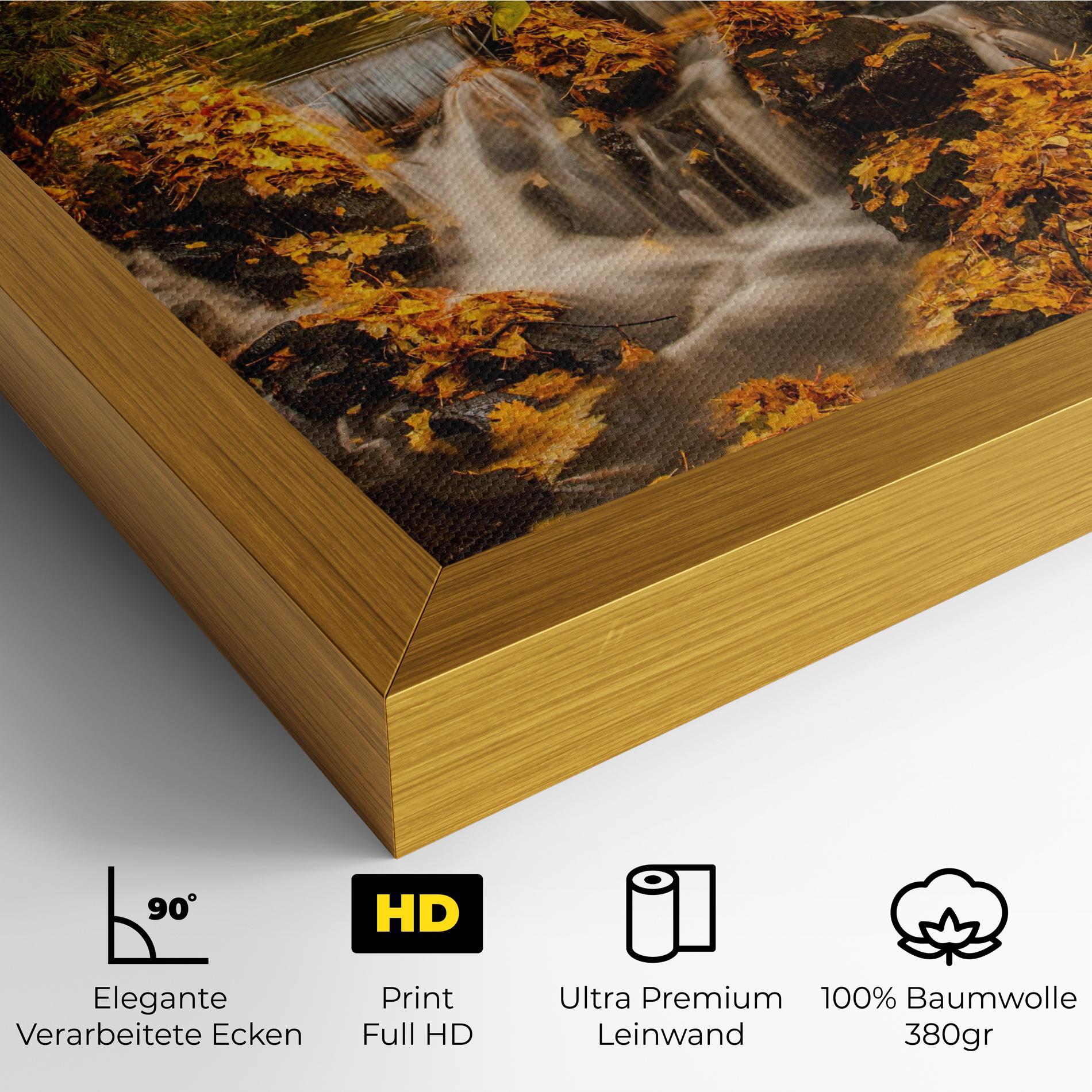 Leinwandbild Autumn Pretty Waterfall mockup 4