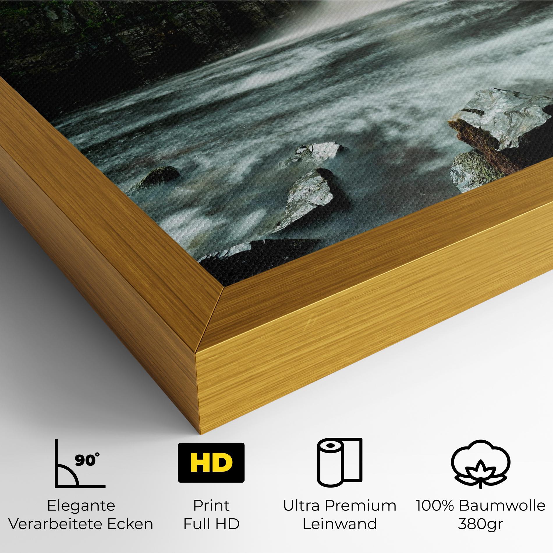 Leinwandbild Beautiful Water Falling mockup 4