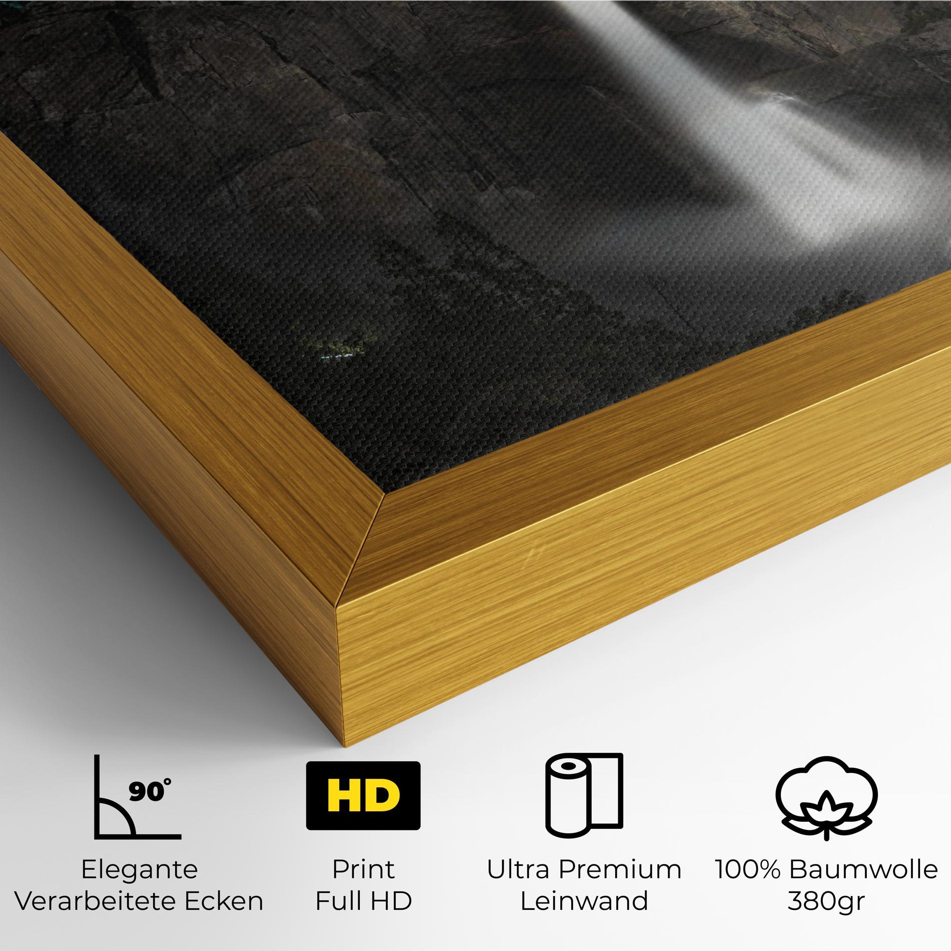 Leinwandbild Dark Blue Sky Waterfall mockup 4