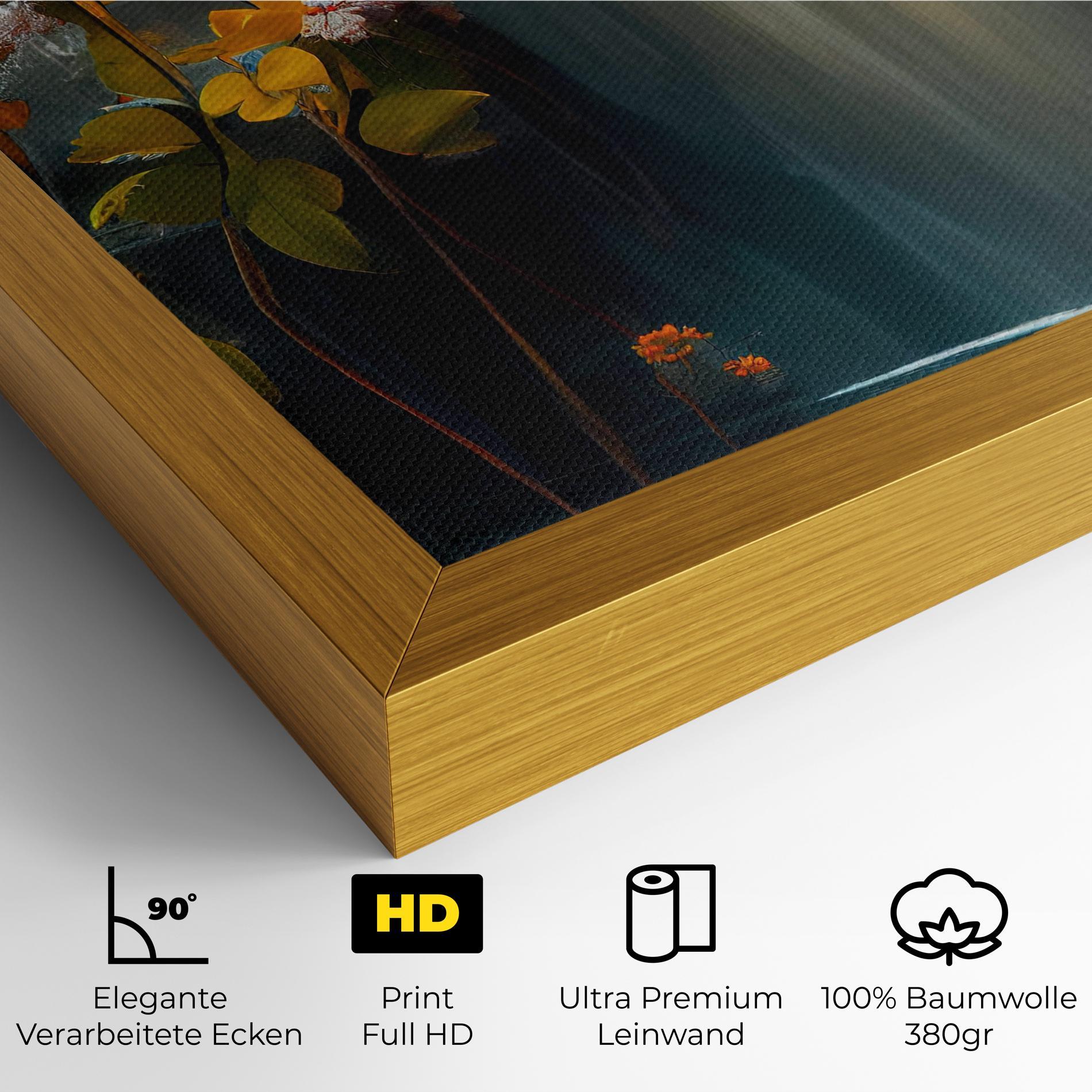 Leinwandbild Flowers Waterfall mockup 4