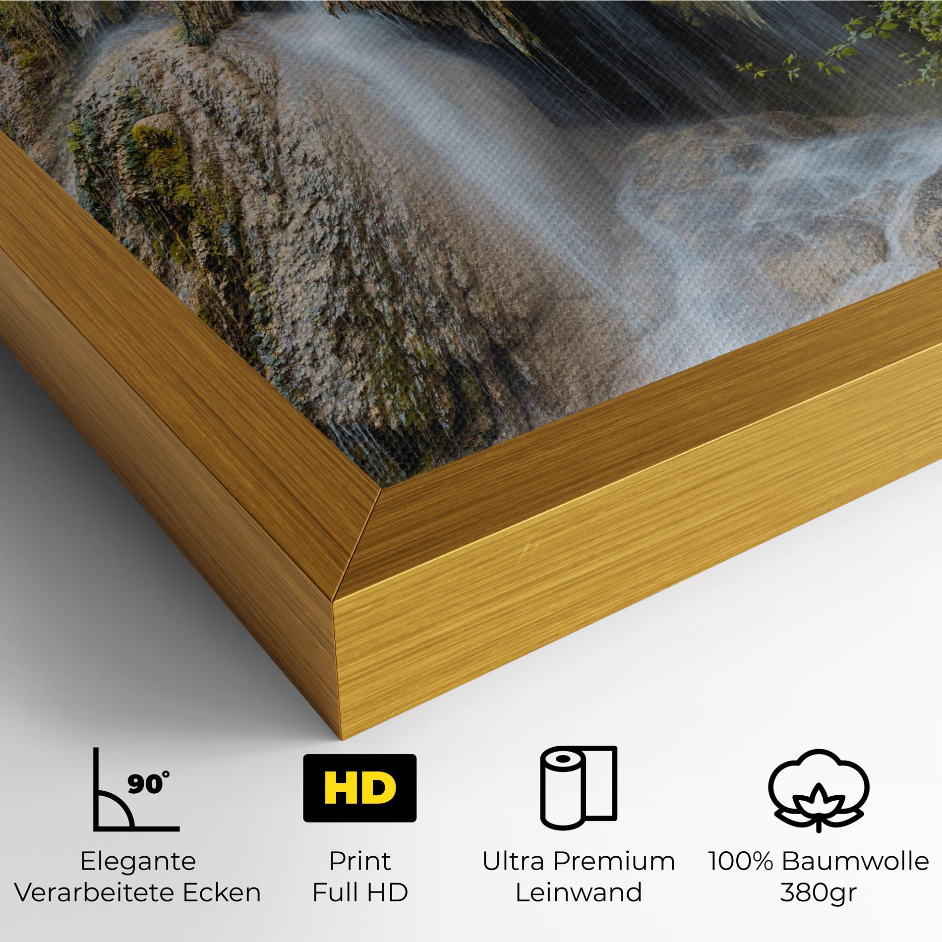 Leinwandbild Forest Waterfall View mockup 4