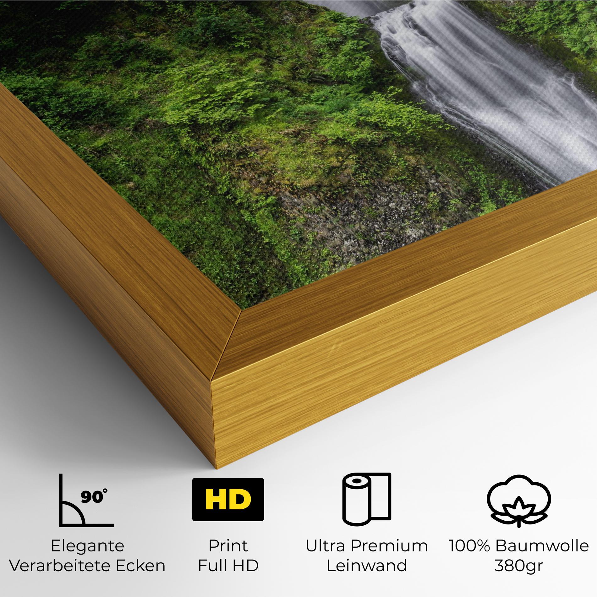 Leinwandbild Green Leaves Bridge View mockup 4