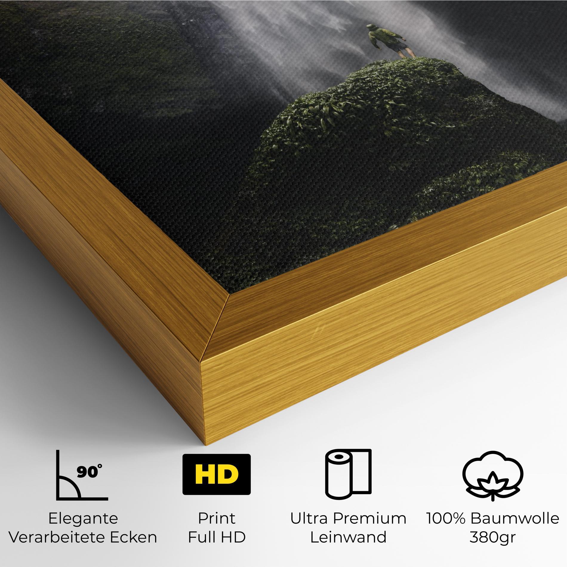 Leinwandbild Green Man Waterfall mockup 4