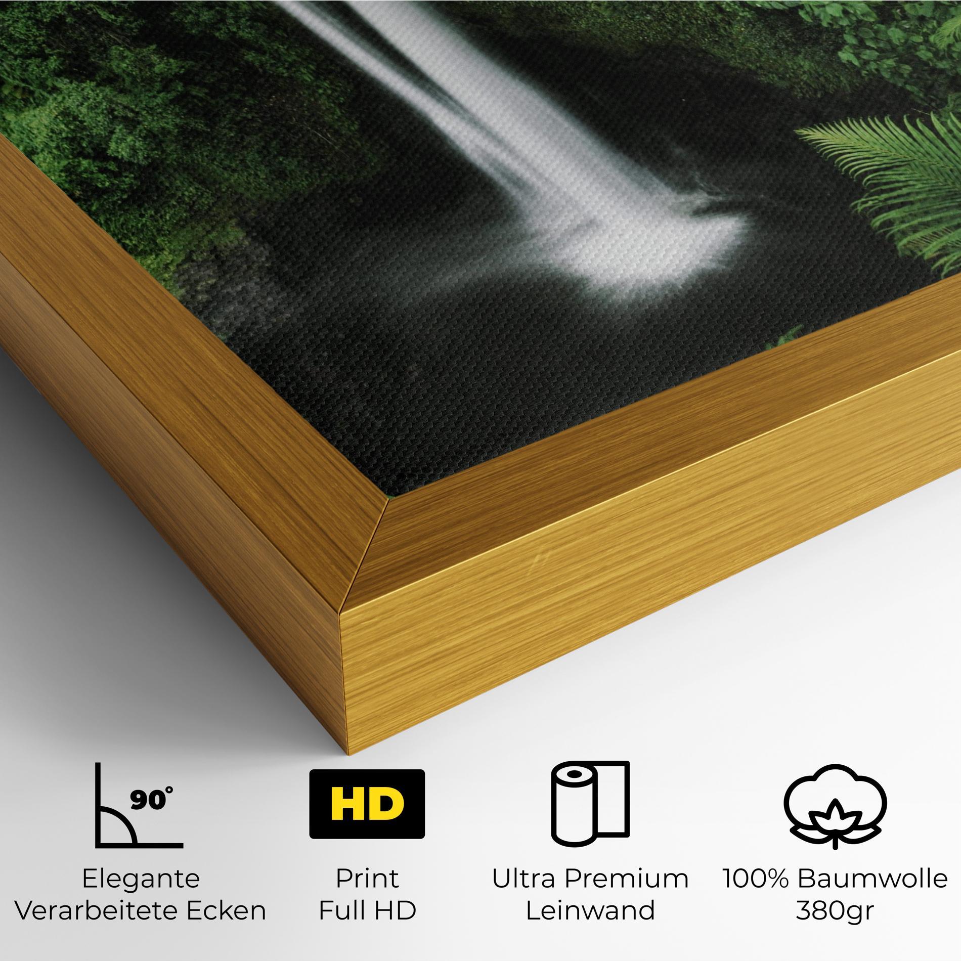 Leinwandbild Green Nature Waterfall mockup 4
