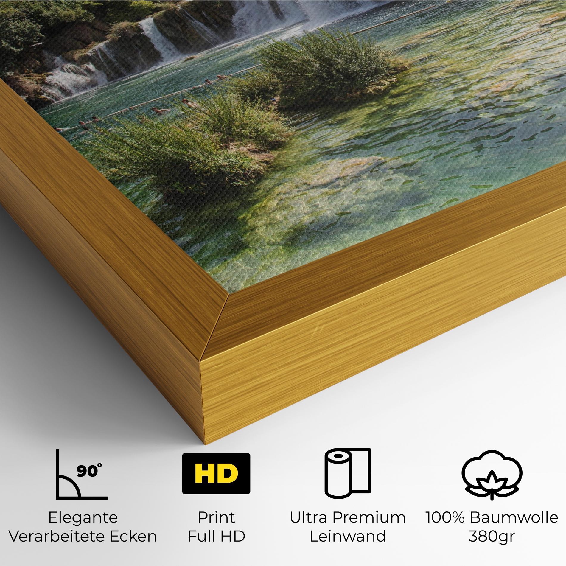 Leinwandbild Green Waterfall mockup 4