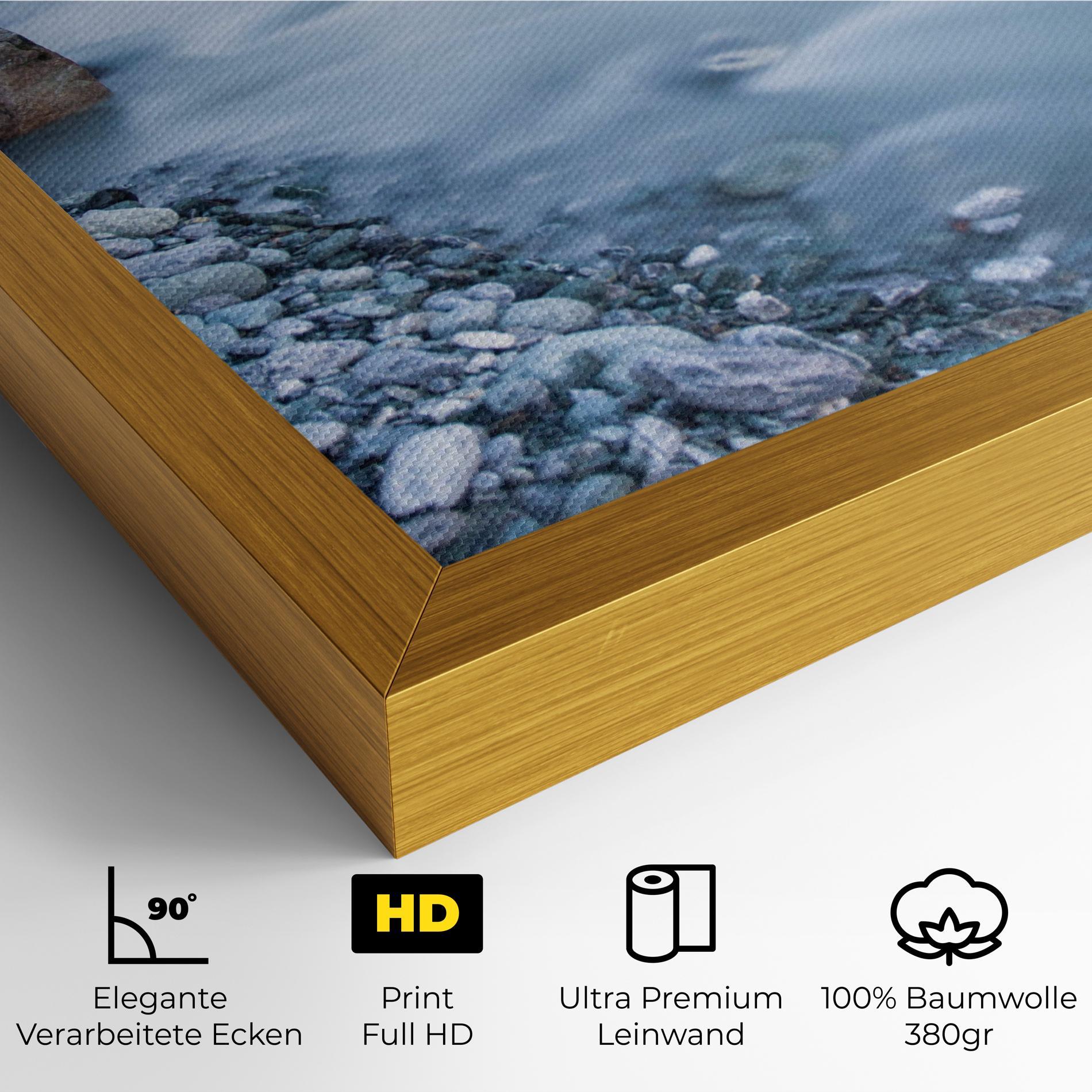 Leinwandbild Grey Water Falling mockup 4