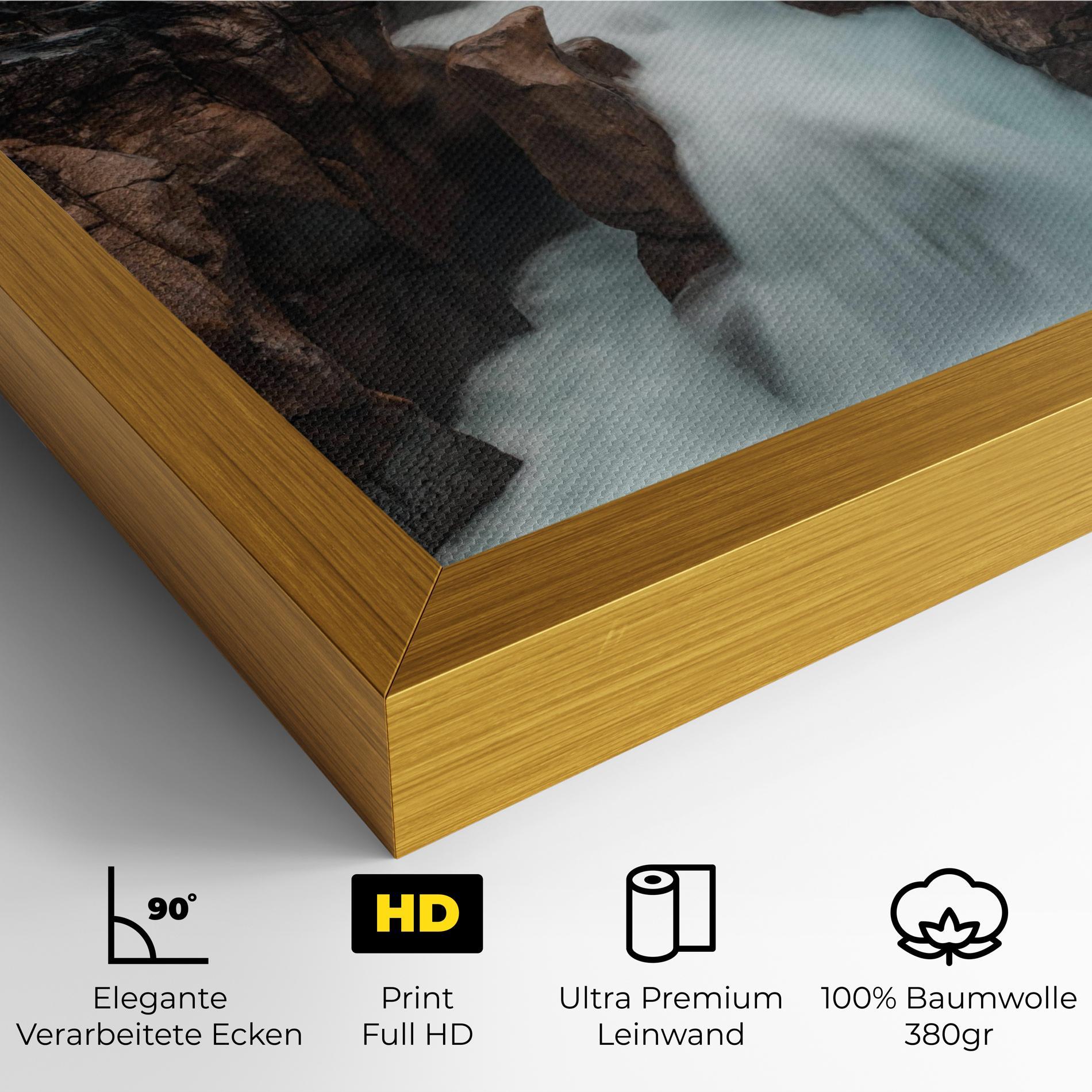 Leinwandbild Orange Trees Waterfall mockup 4