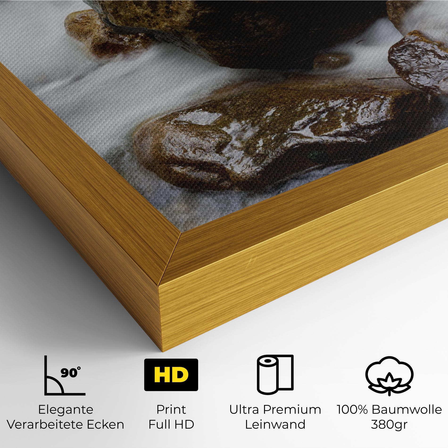 Leinwandbild Shiny Rocks Waterfall mockup 4