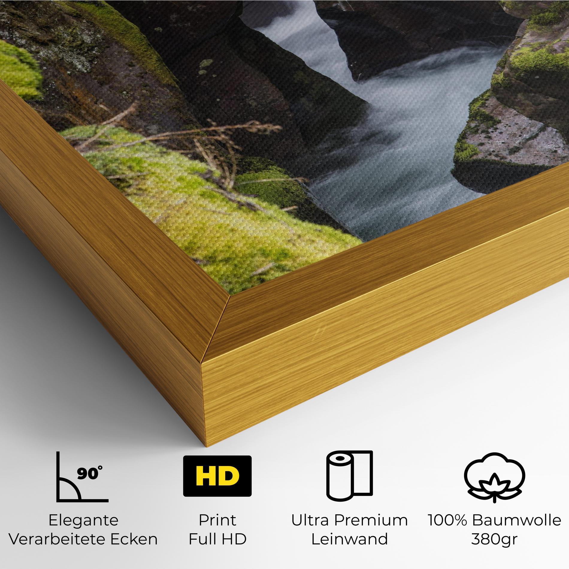 Leinwandbild Water Falling Forest mockup 4