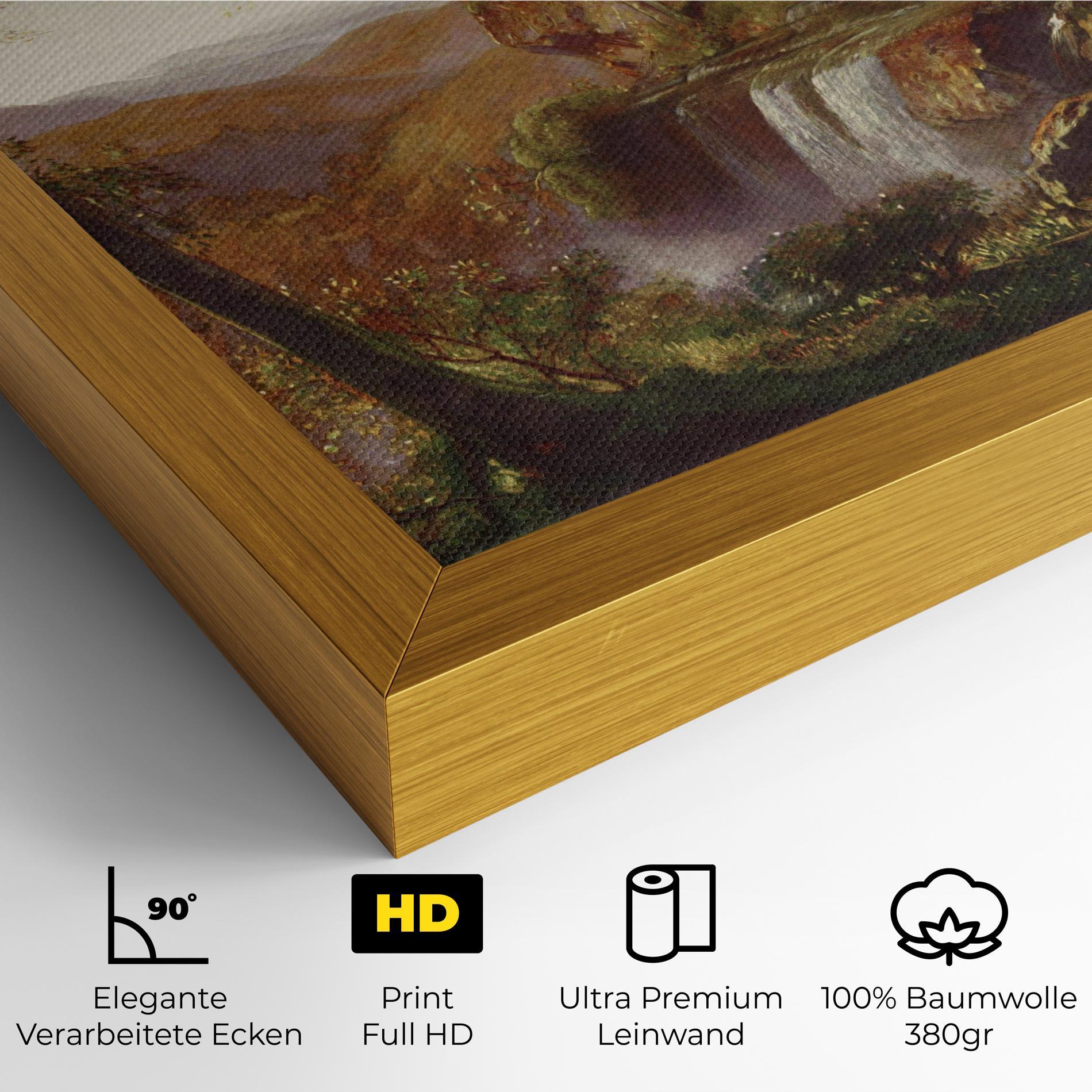 Leinwandbild Waterfall Painting mockup 4