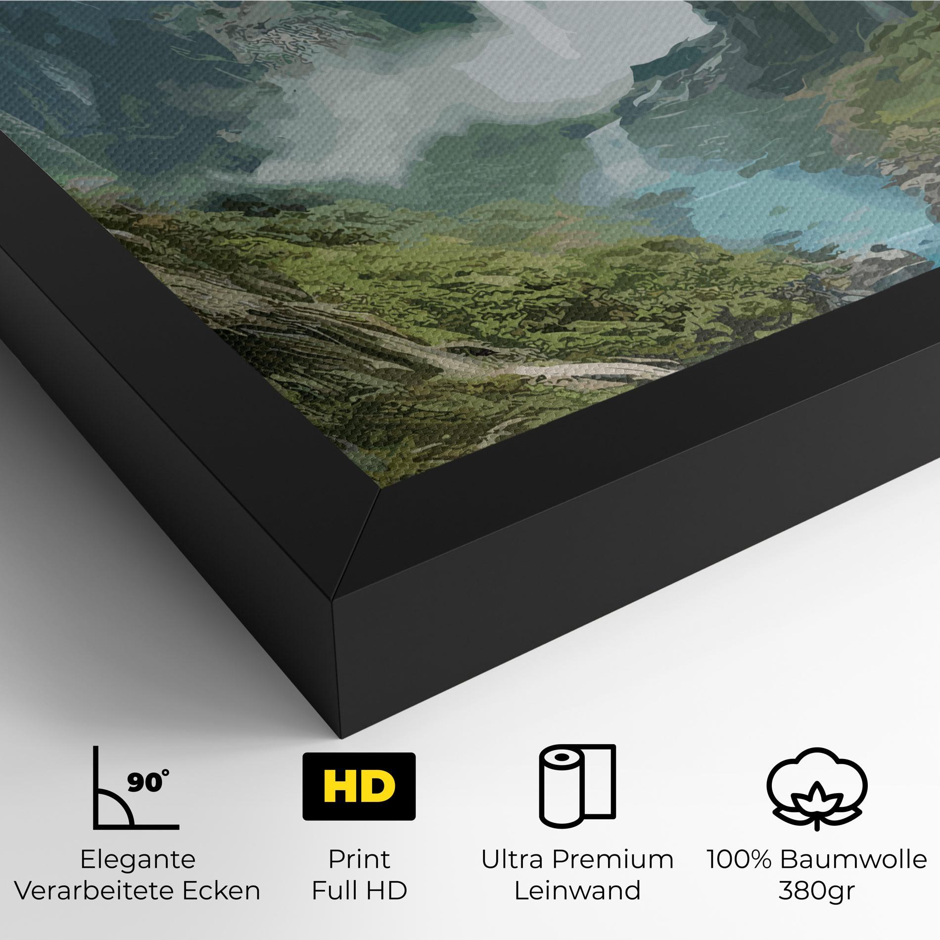 Leinwandbild Amazing Waterfall mockup 4