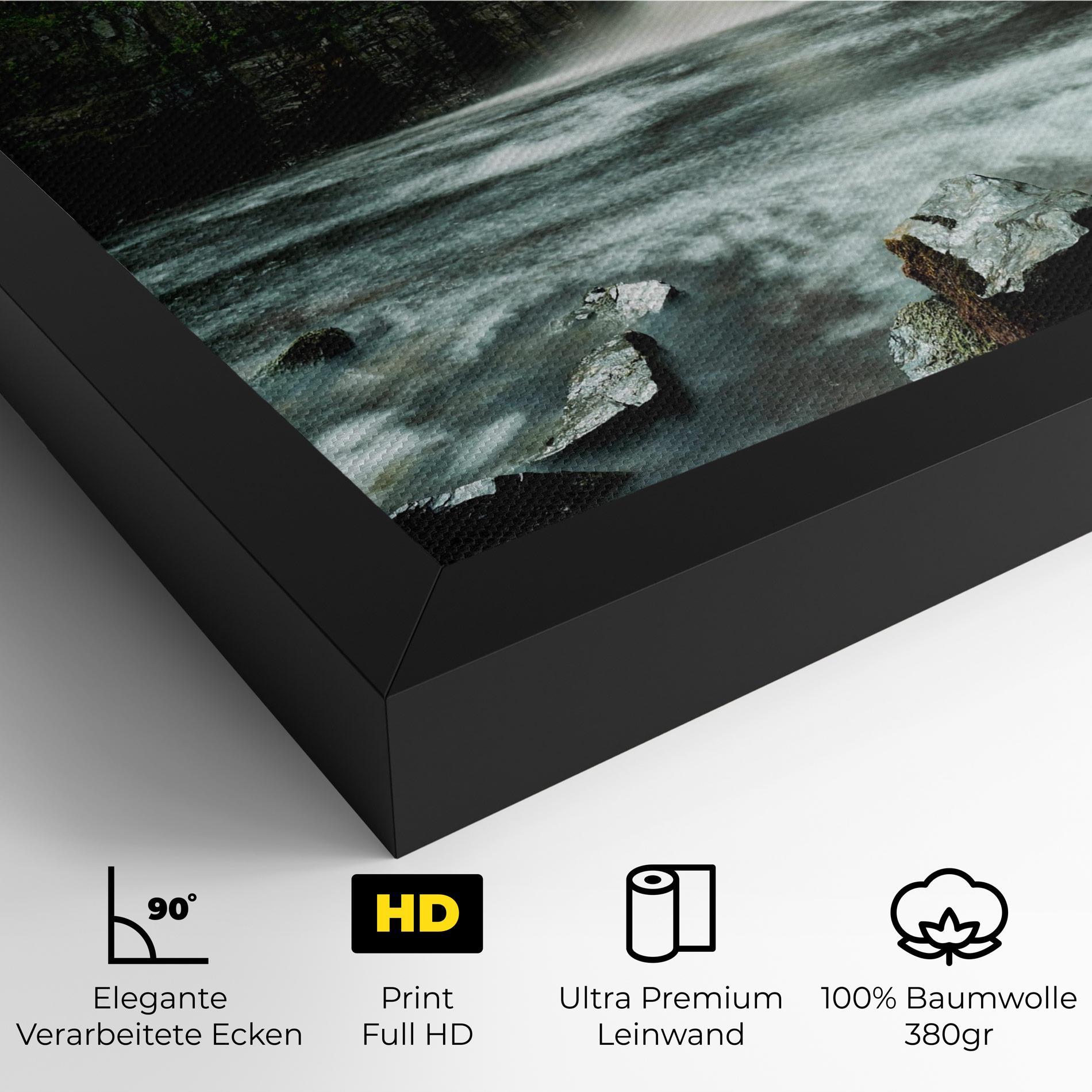 Leinwandbild Beautiful Water Falling mockup 4