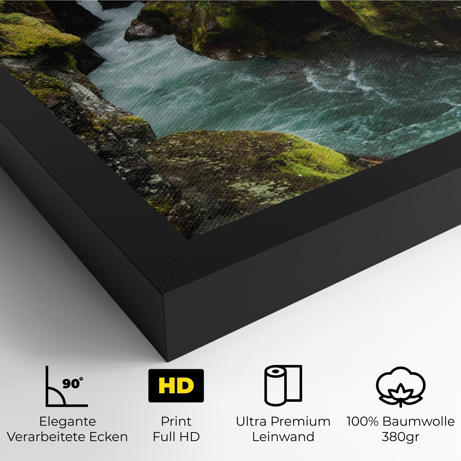 Leinwandbild Blue Majestic Waterfall mockup 4