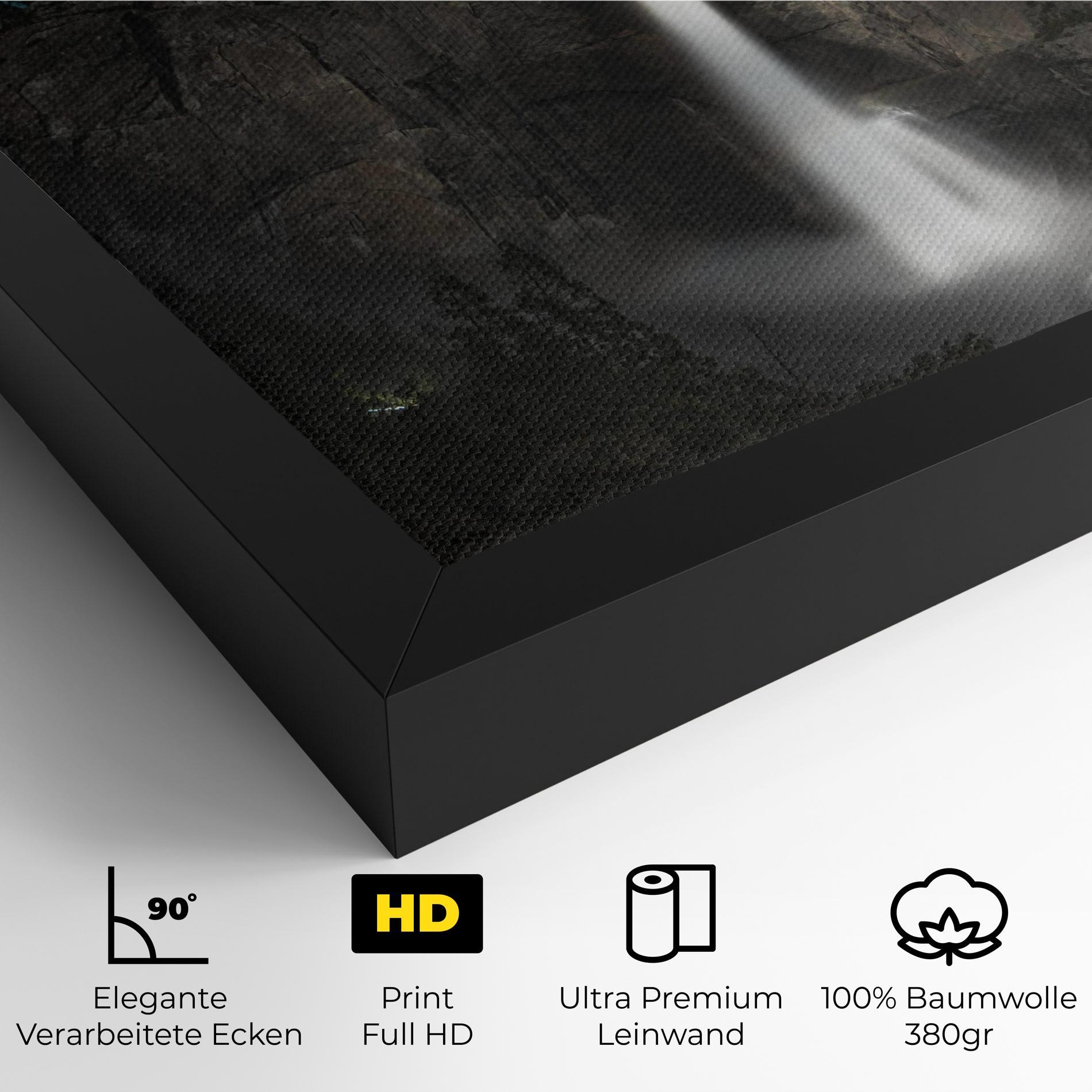 Leinwandbild Dark Blue Sky Waterfall mockup 4