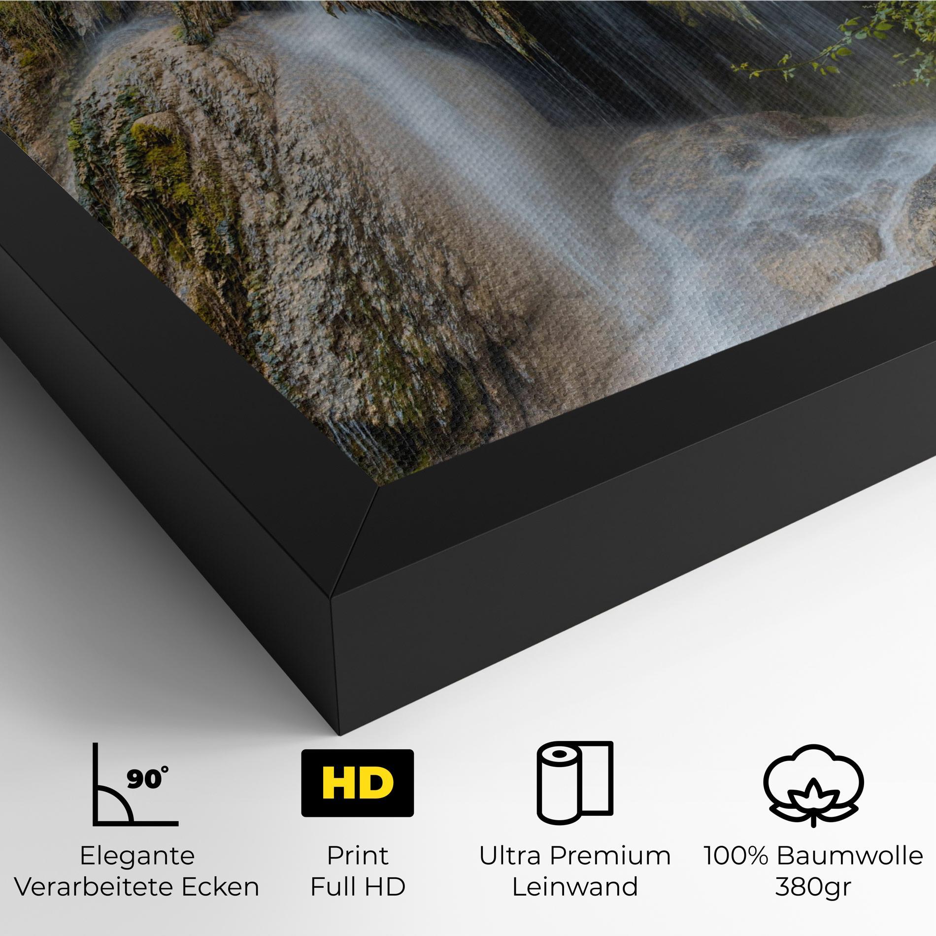 Leinwandbild Forest Waterfall View mockup 4