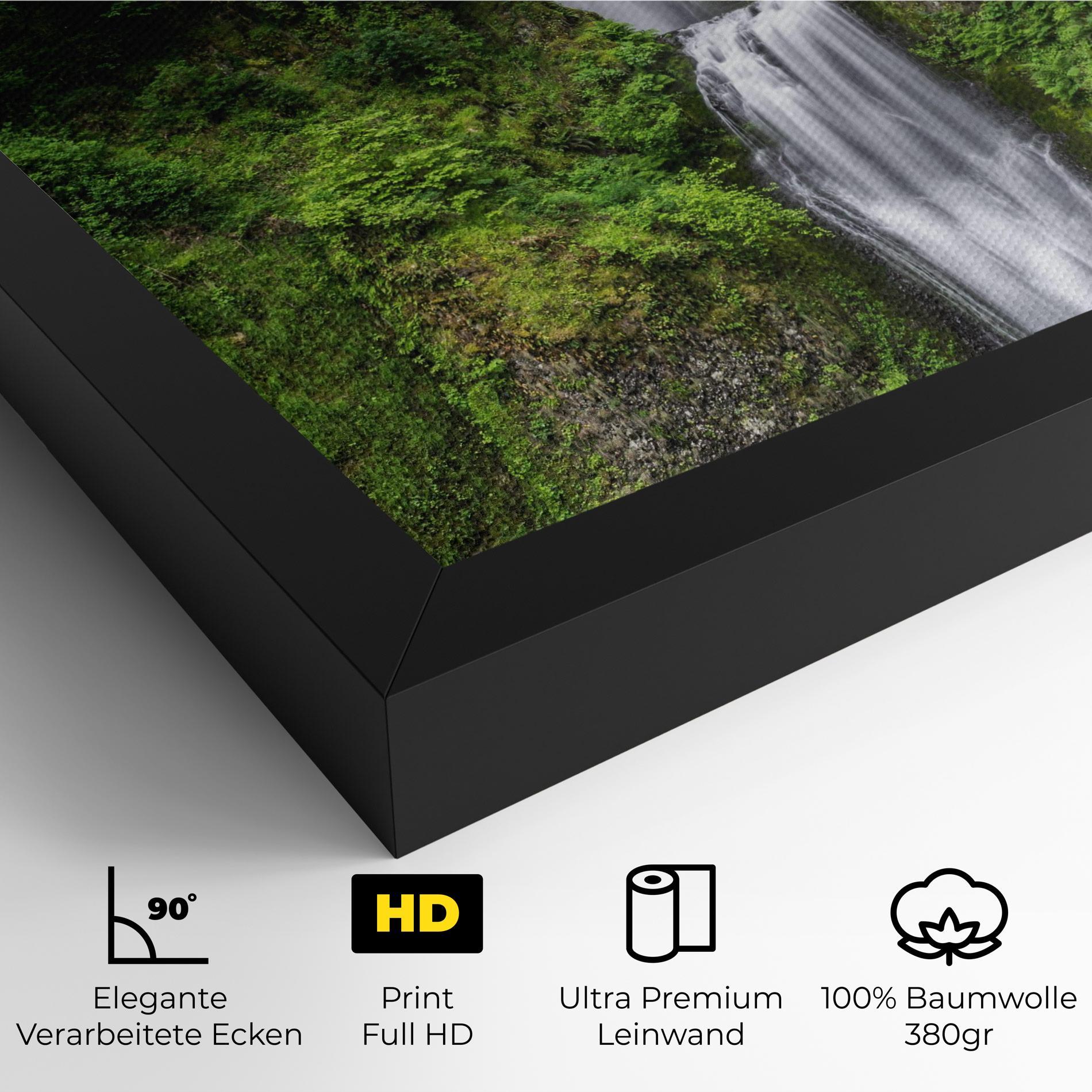 Leinwandbild Green Leaves Bridge View mockup 4