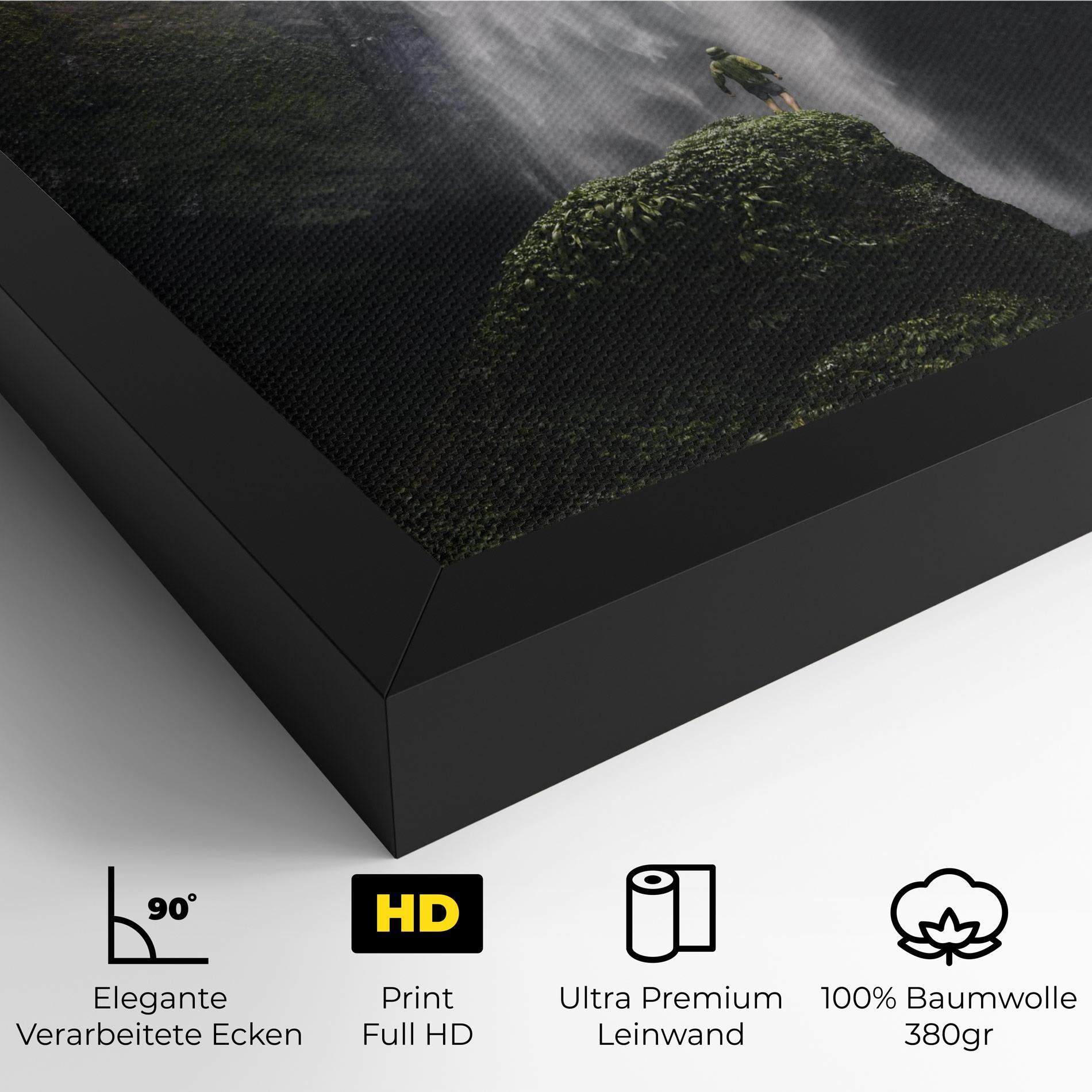 Leinwandbild Green Man Waterfall mockup 4
